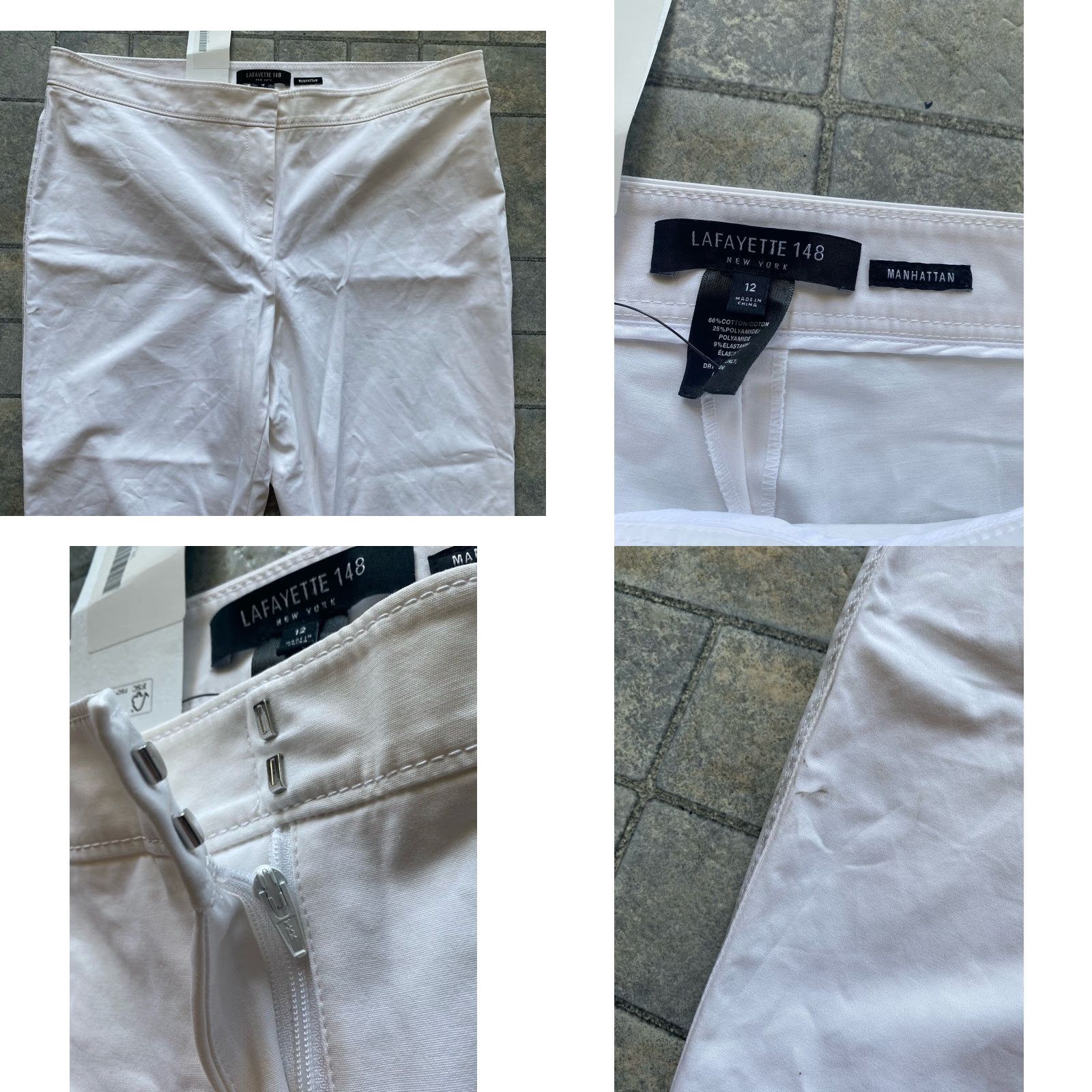 Vintage Lafayette 148 New York Pants Women’s White Size 12 Manhattan Size 34" / US 12 / IT 48 - 8 Thumbnail