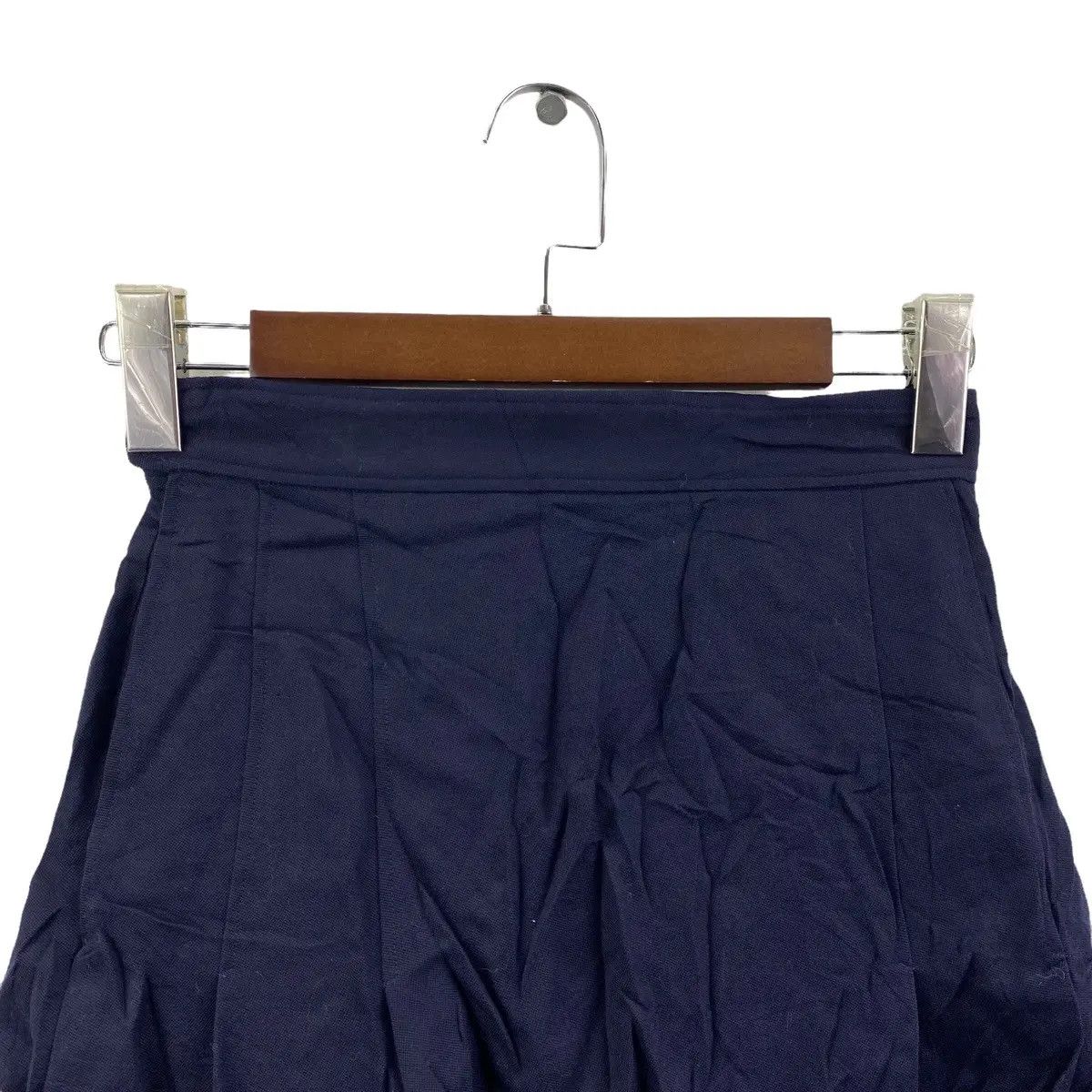 Junko Shimada Vtg 90’ JUNKO SHIMADA MAXFLI Minimalist Midi Skirt Indigo Size 30" / US 8 / IT 44 - 3 Thumbnail
