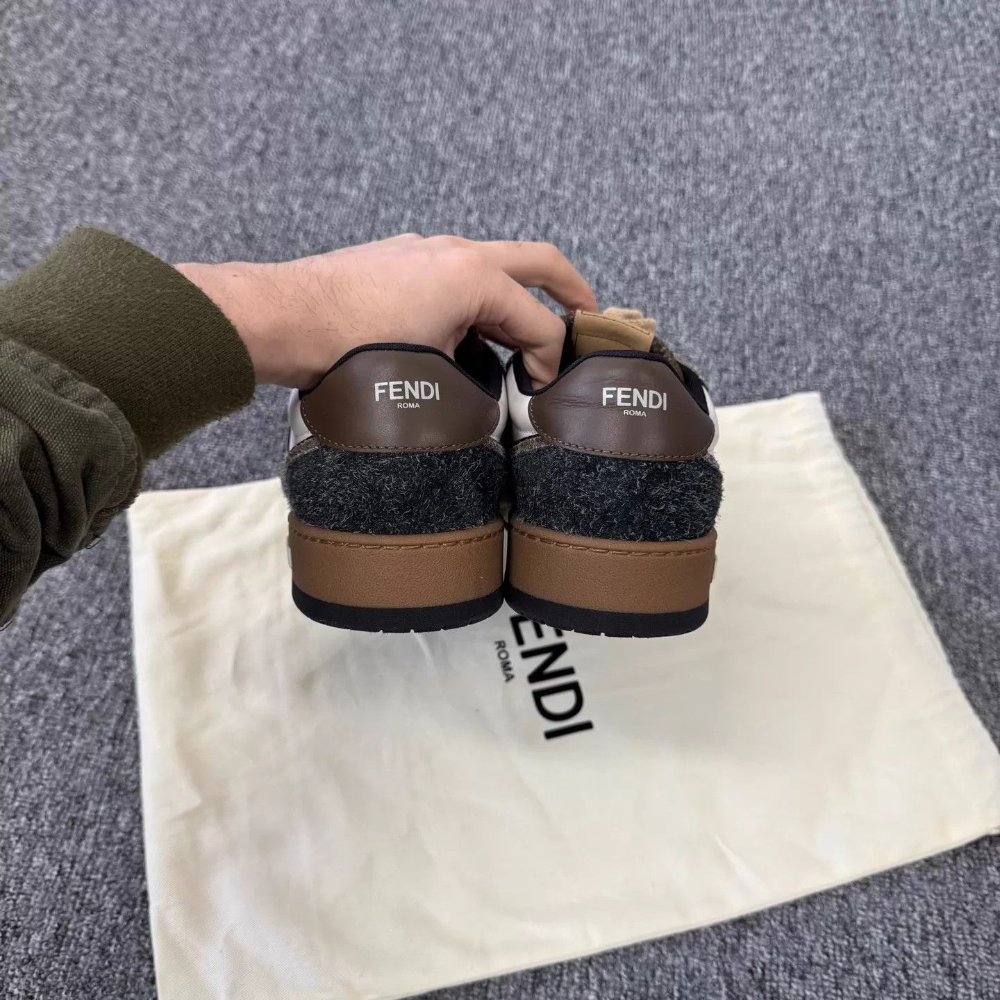 Fendi Fendi Match Suede/Calfskin Slip-On Low-Top Sneaker 41 99New Size US 7 / EU 40 - 4 Thumbnail