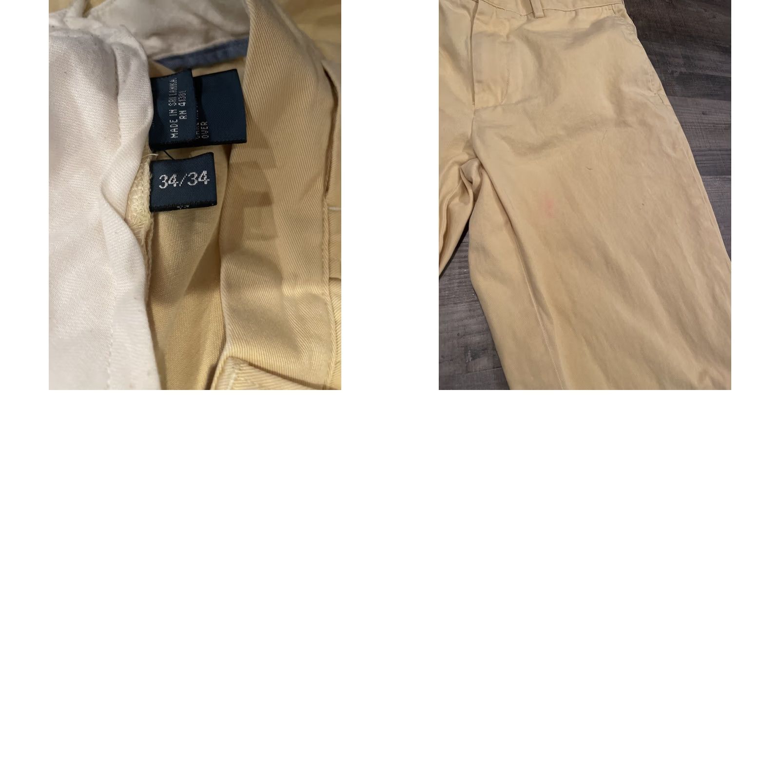 Polo Ralph Lauren Polo Ralph Lauren Pants Mens 34x34 Yellow Classic Fit Distressed Polo Ralph Lauren Andrew Sullivan Chino Straight Front Button Zip Pockets Logo Size US S / EU 44-46 / 1 - 8 Thumbnail