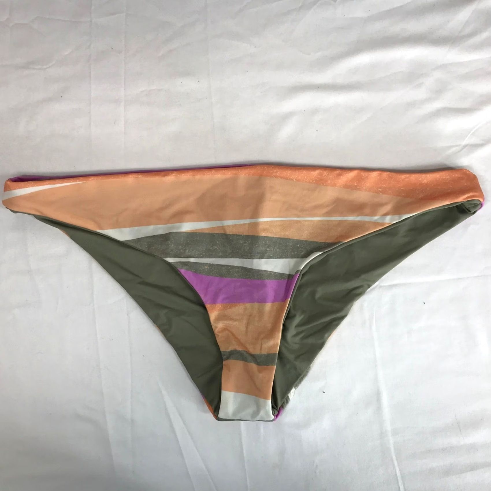 Prana prAna Womens L Striped Bikini Bottoms GEMMA REVERSIBLE Size NEW Size 36" / US 14 / IT 50 - 3 Thumbnail