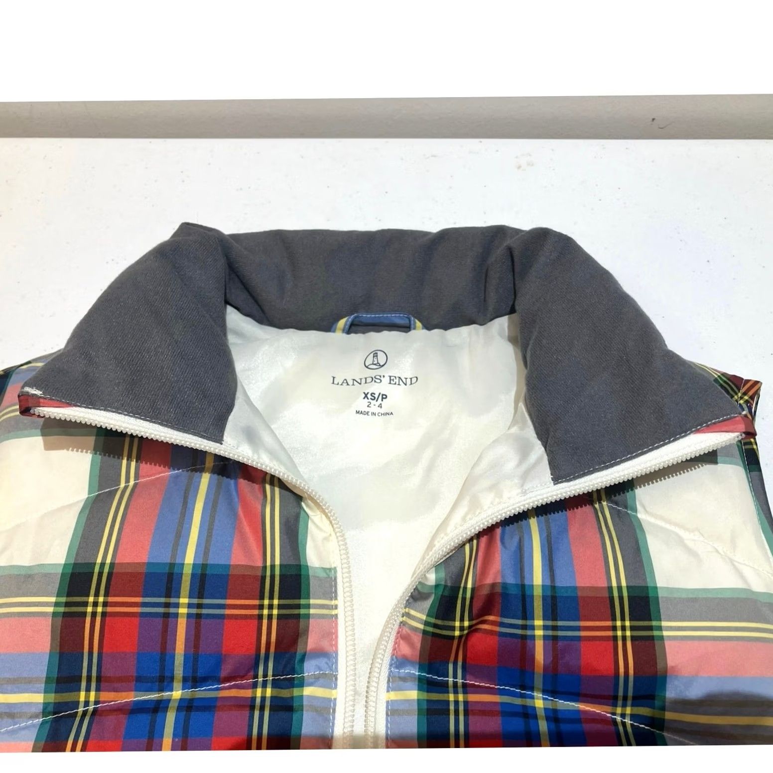 Lands' End Lands End Plaid Down Puffer Vest Size XS Winter Valentines Day Preppy Women's Size XS / US 0-2 / IT 36-38 - 5 Thumbnail