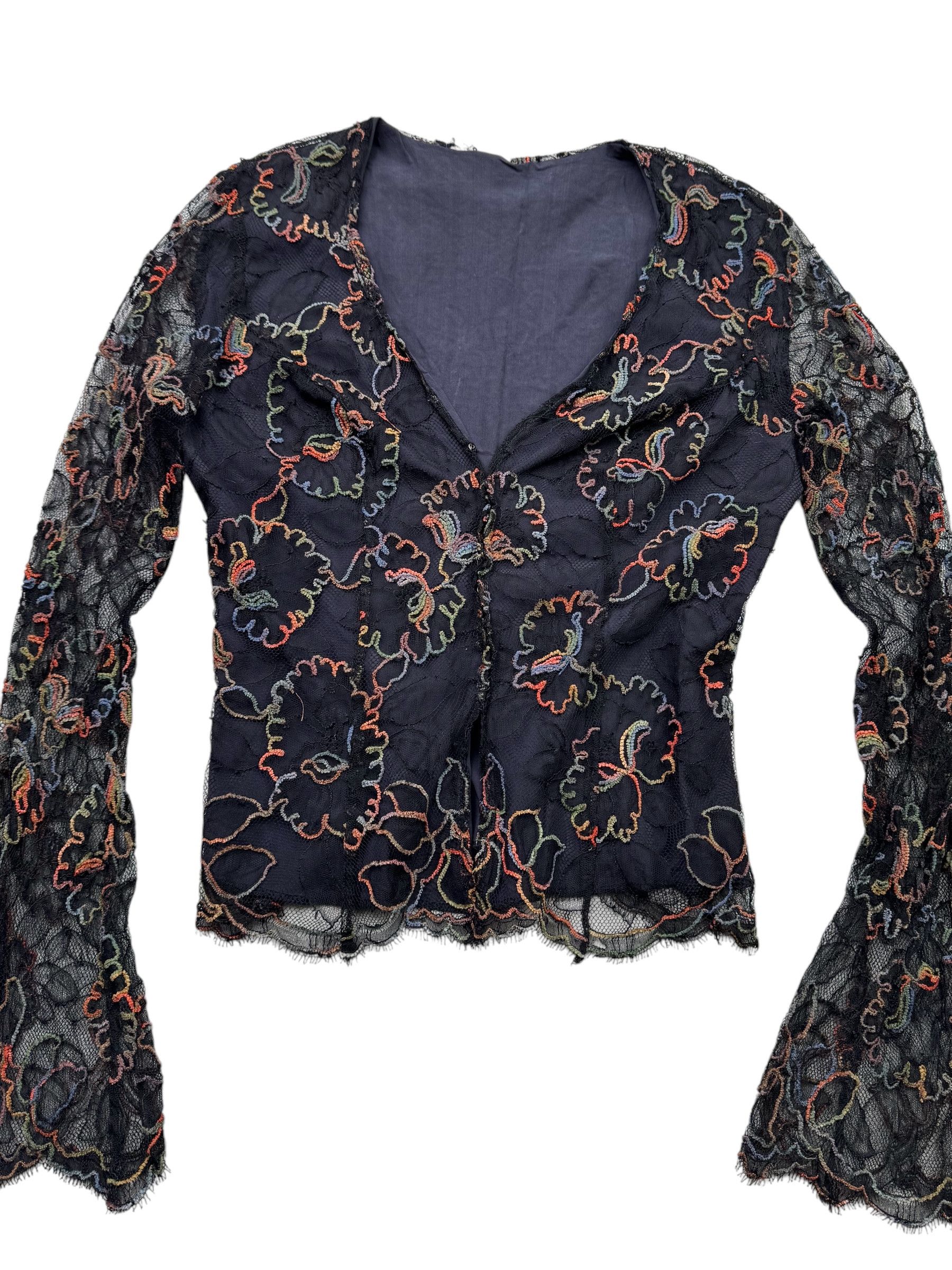 Japanese Brand Vintage Cropped Blouse With Mesh Sleeve W198(V9) Size M / US 6-8 / IT 42-44 - 2 Thumbnail