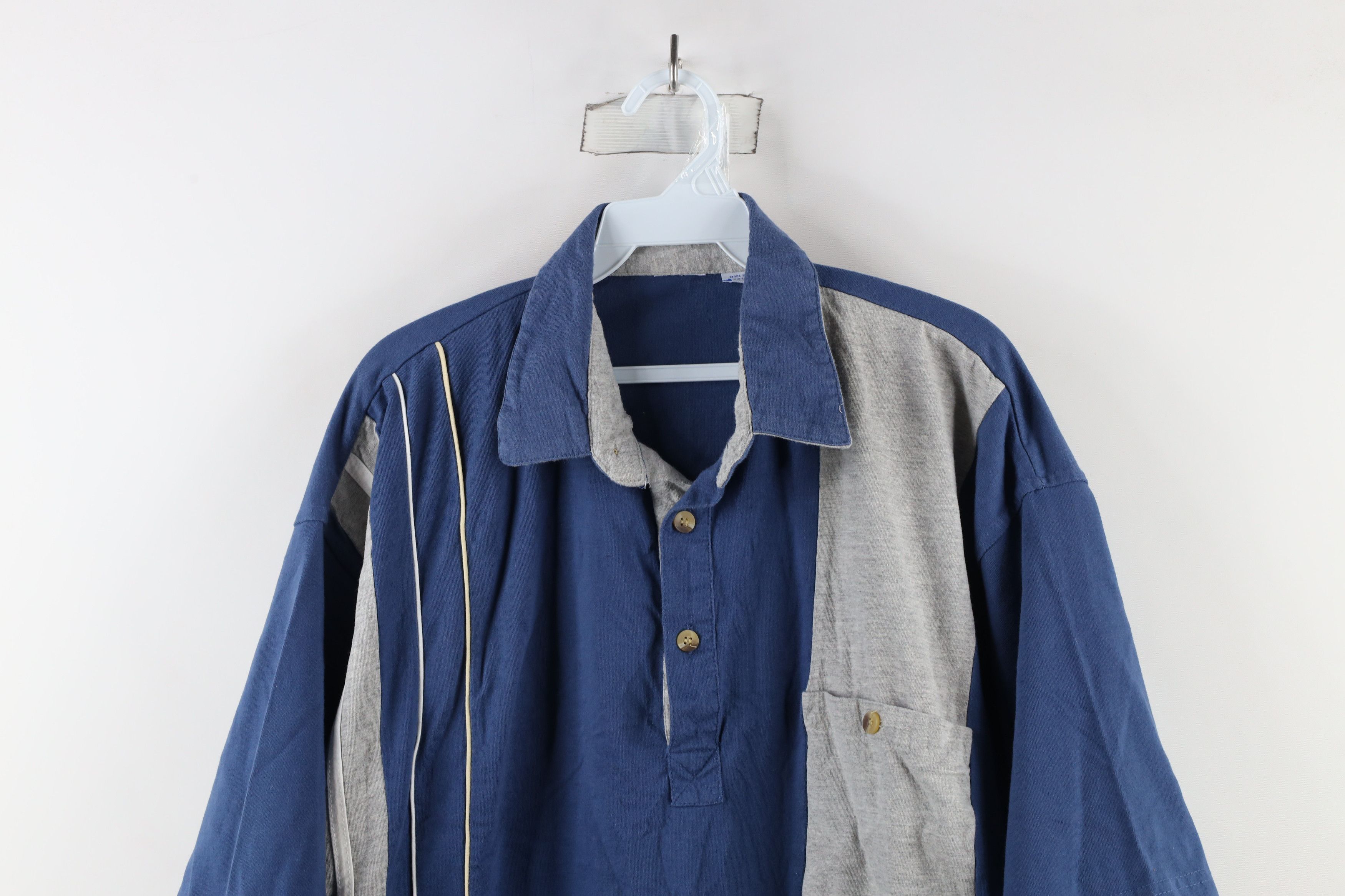 Vintage Vintage 90s Streetwear Panel Collared Pullover Polo Shirt Size US XL / EU 56 / 4 - 2 Thumbnail