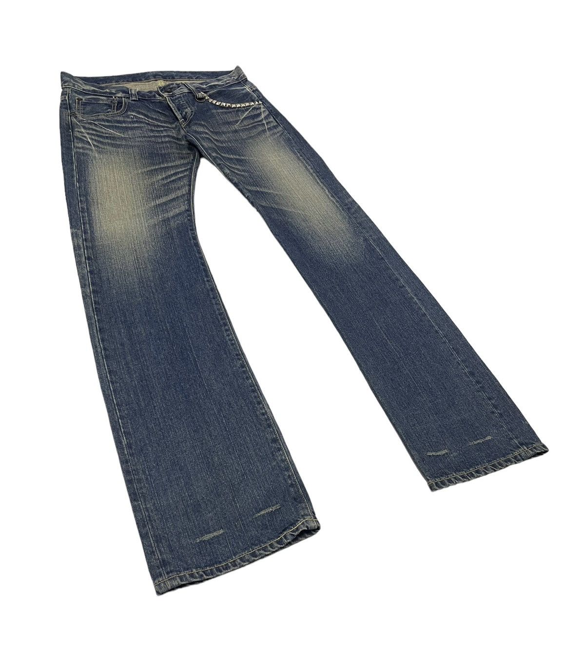 BUFFALO BOBS Buffalo Japan Studded Jeans Hysteric Style Size US 33 - 3 Thumbnail
