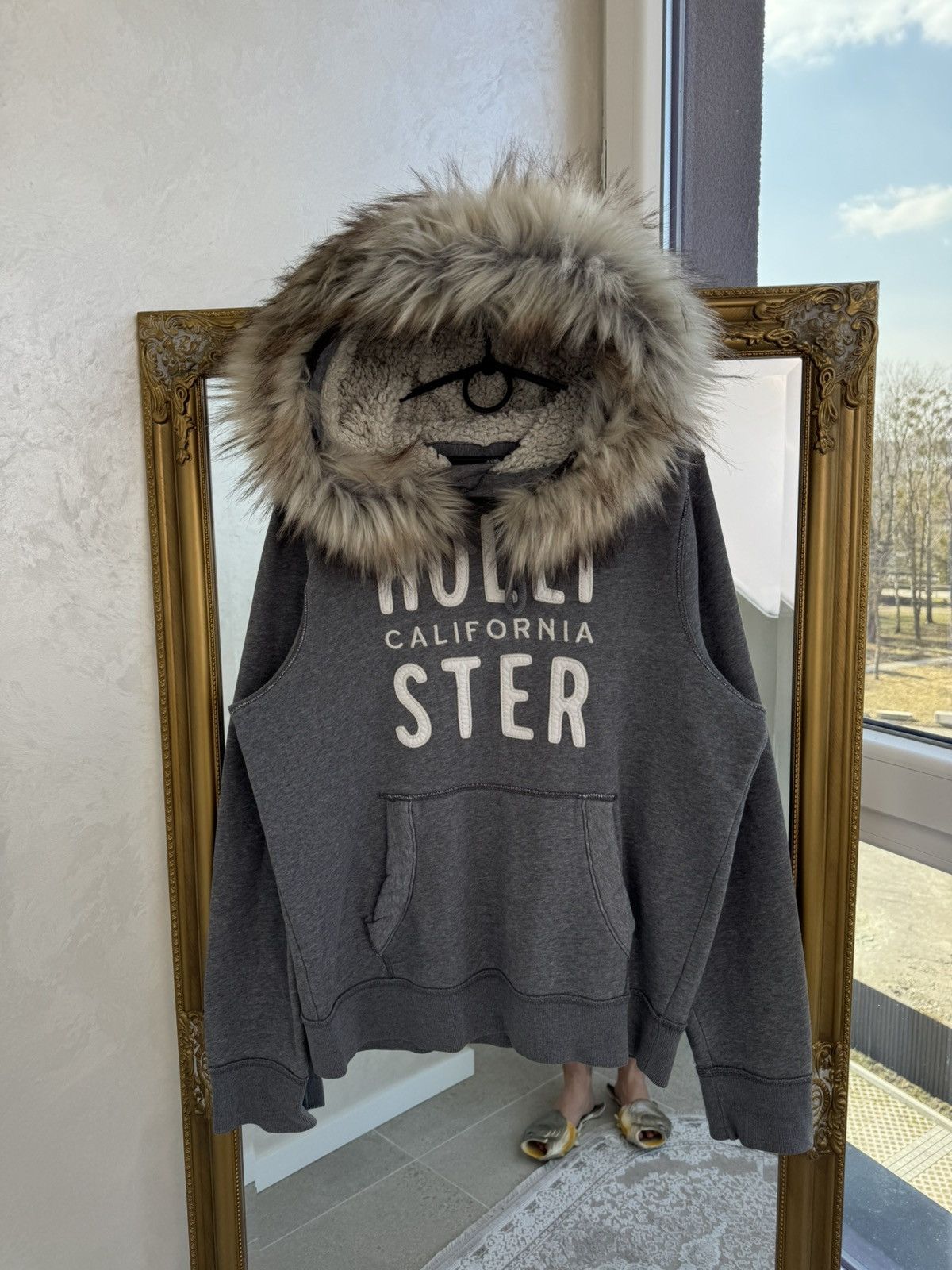 Vtg Y2K If6was9 LGB Goa Vibe Holister fur Hood