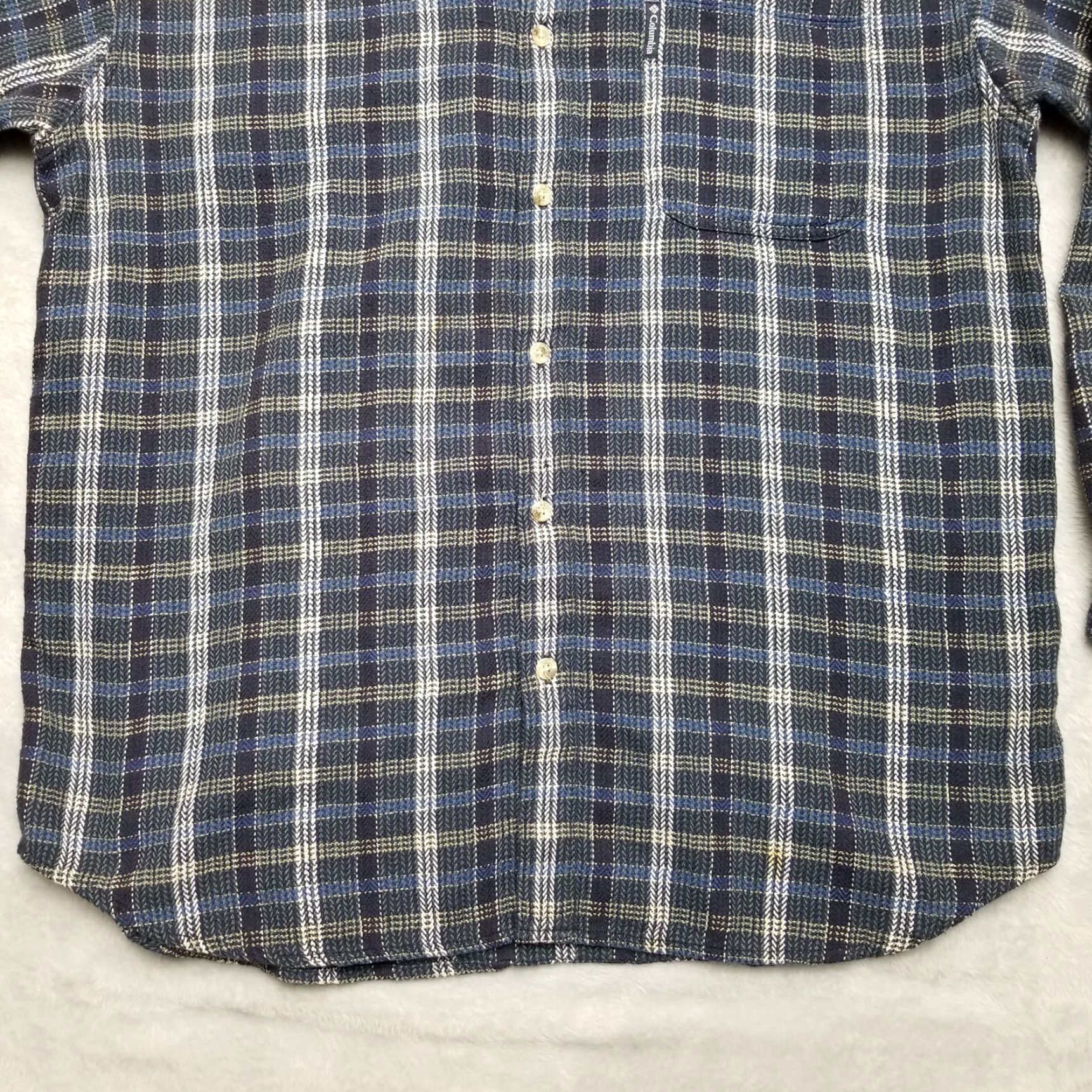 Vintage VINTAGE Columbia Shirt Mens XL Blue Plaid Button Long Sleeve 100% Cotton Casual Size US XL / EU 56 / 4 - 3 Thumbnail