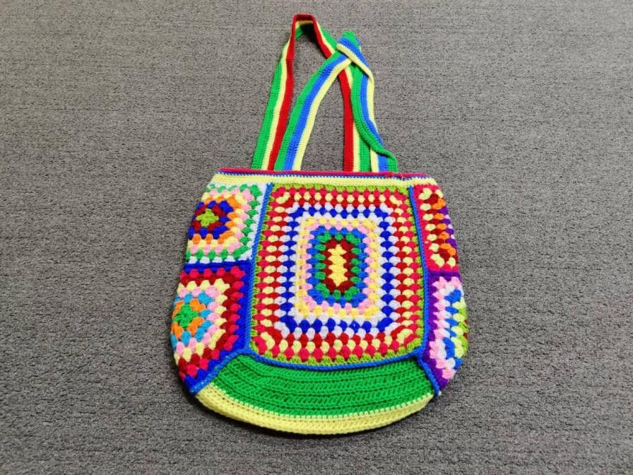 Other Handmade Crochet Knitted Tote Bag Size ONE SIZE - 1 Thumbnail