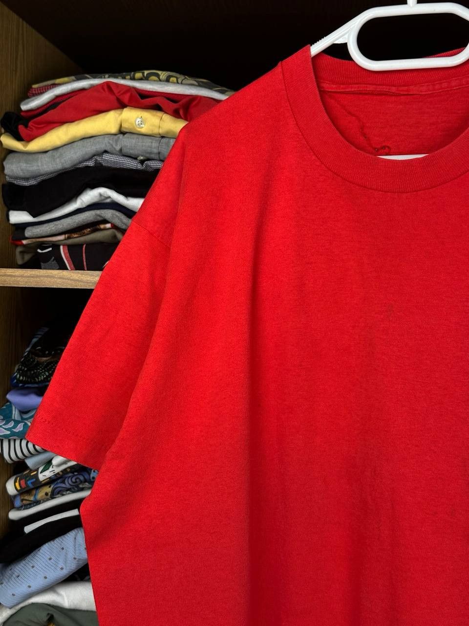 Unsound Rags × Vintage Vintage Single Stitch 90s Red Blank XL Tee Size US XL / EU 56 / 4 - 2 Thumbnail