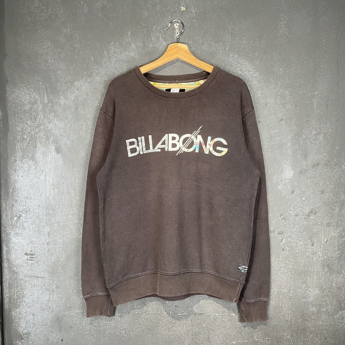 Billabong y2k Billabong Floral Dark Brown Travis Crewneck Size US L / EU 52-54 / 3 - 1 Thumbnail