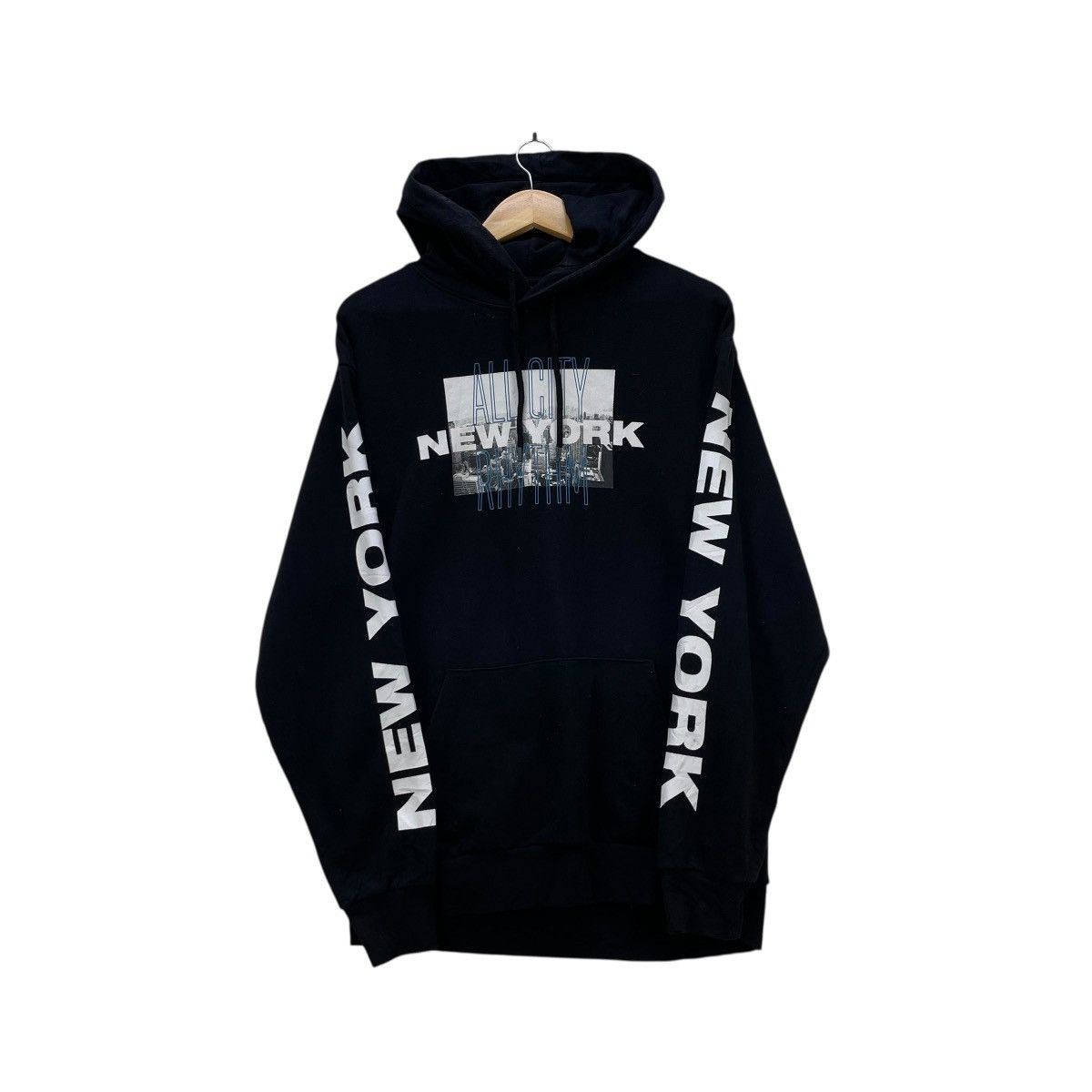💥Division Spellout Big Logo New York Graphic Hooded
