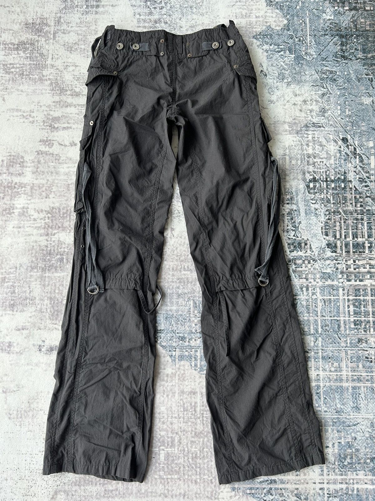 Japanese Brand Multipocket Tactical Style Black Pants Size 28" / US 6 / IT 42 - 6 Thumbnail