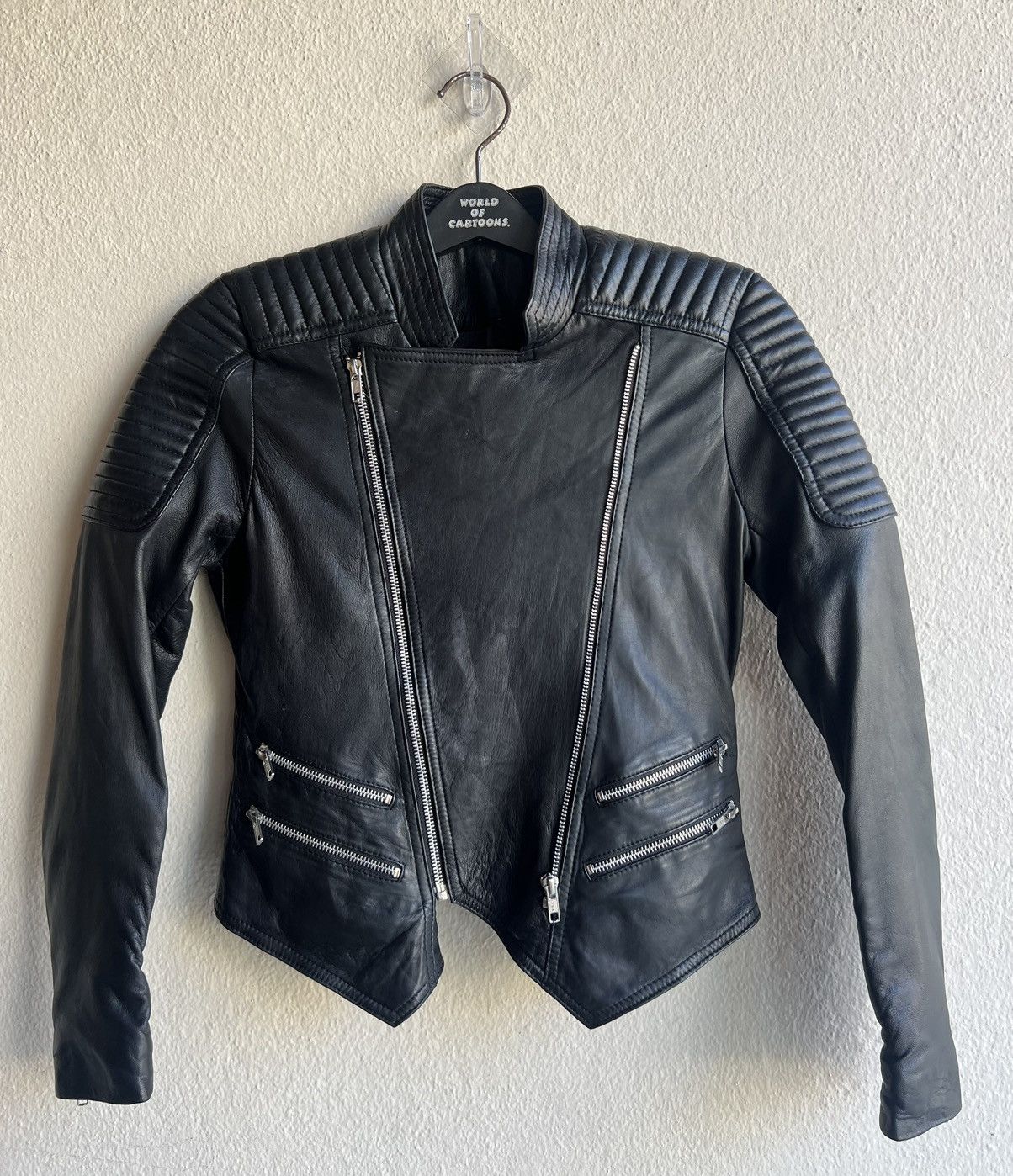 Leather Unknown Brand High Quality Napa Leather Padded Crop Jacket Size US XS / EU 42 / 0 - 24 Thumbnail