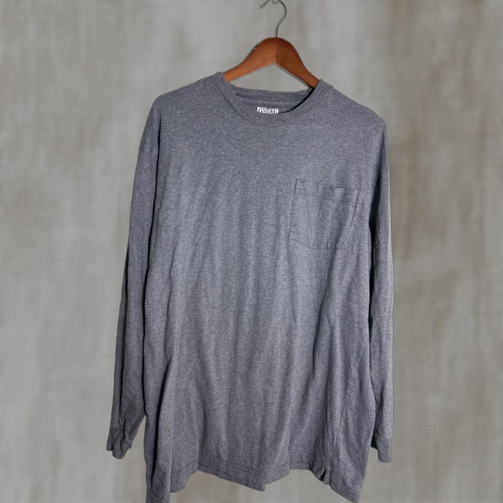 Vintage Duluth Mens Large Long Sleeve T-Shirt Gray 100% Cotton Workwear Size US L / EU 52-54 / 3 - 1 Thumbnail
