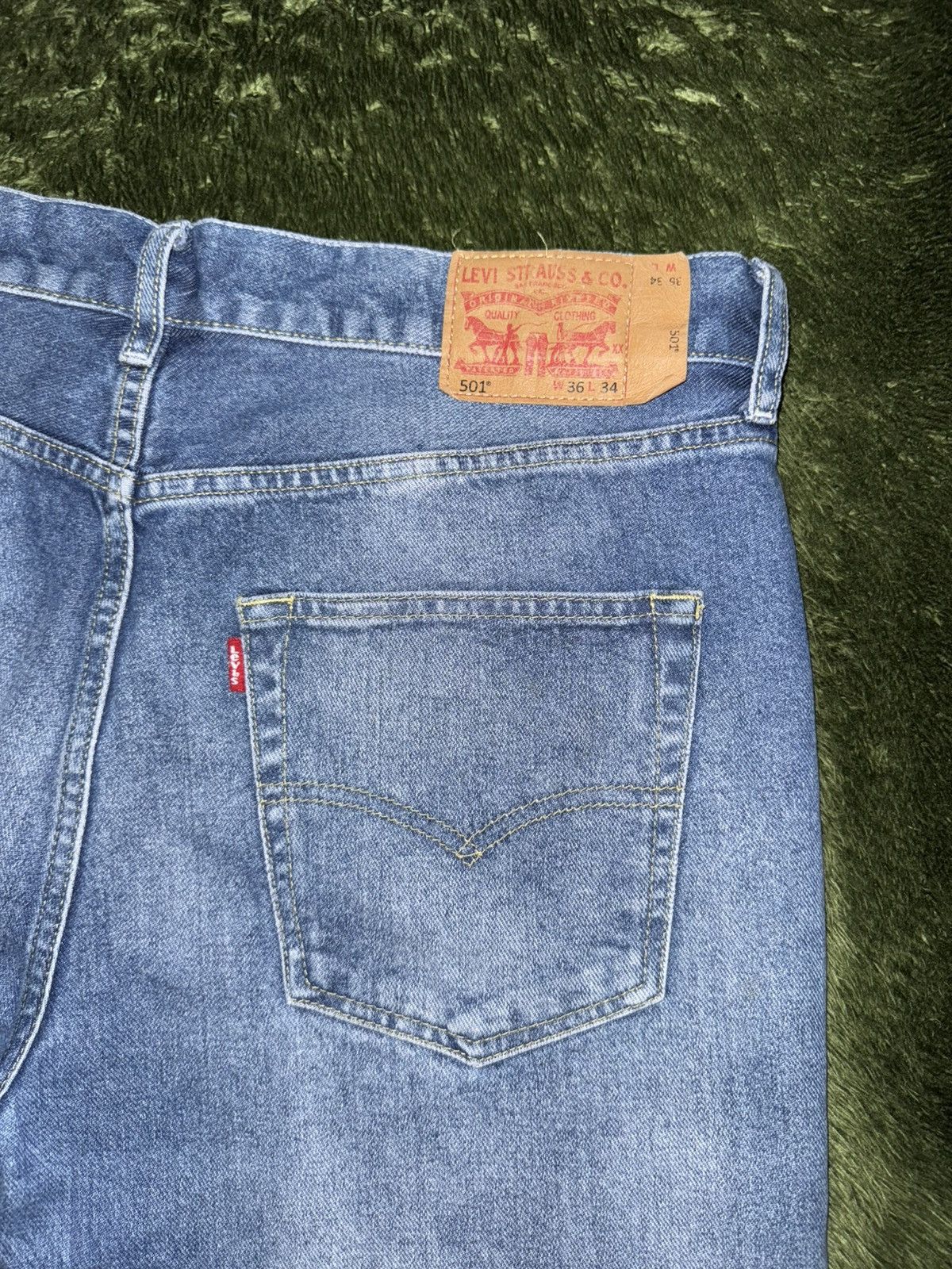 Levi's [W36/L34] Levis 501 USA vintage washed denim pants (shorted) Size US 36 / EU 52 - 8 Thumbnail
