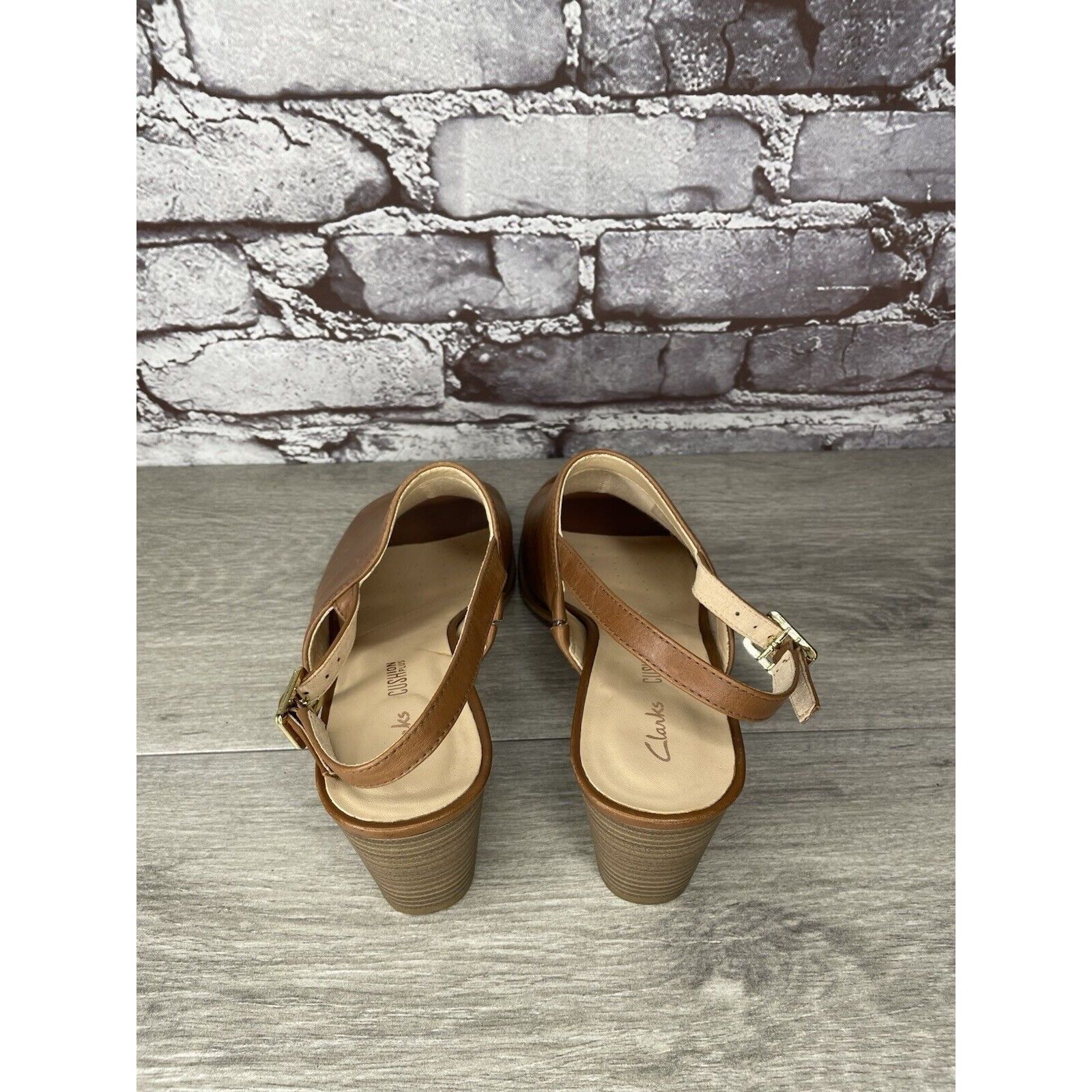 Clarks Clarks Brown Leather Casual Ankle Strap Open Toe Sandals Wom Size US 8.5 / IT 38.5 - 15 Thumbnail