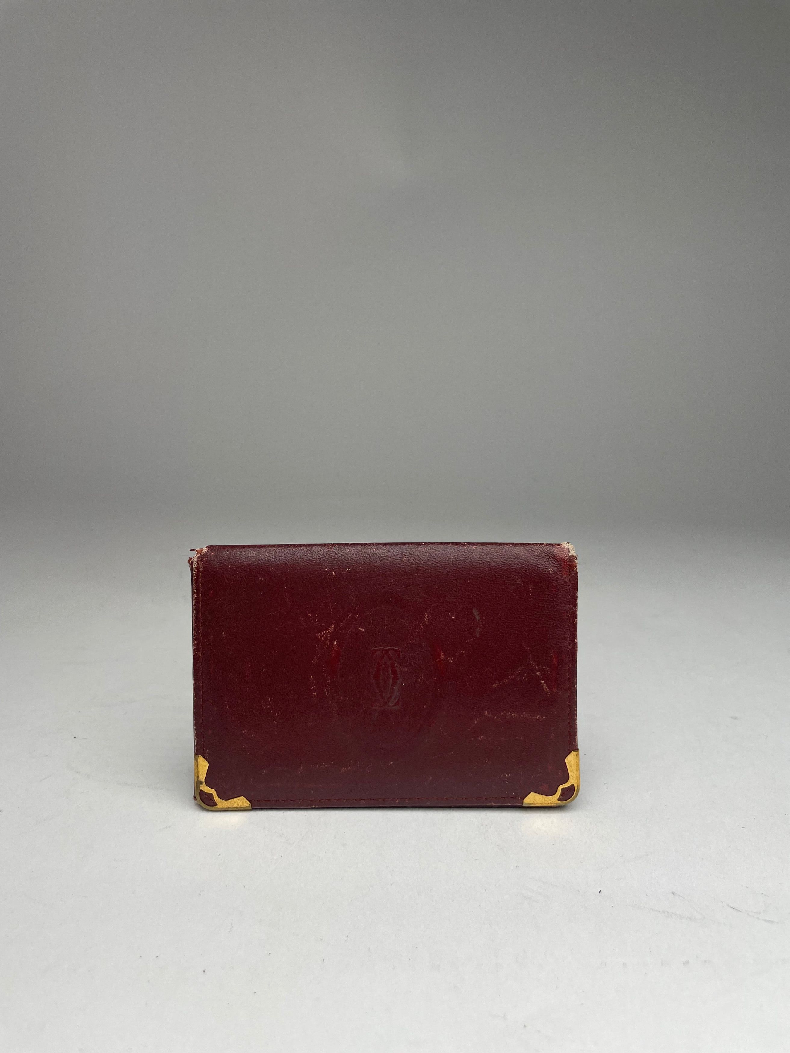Cartier Vintage Leather Card Holder burgundy Size ONE SIZE - 1 Thumbnail
