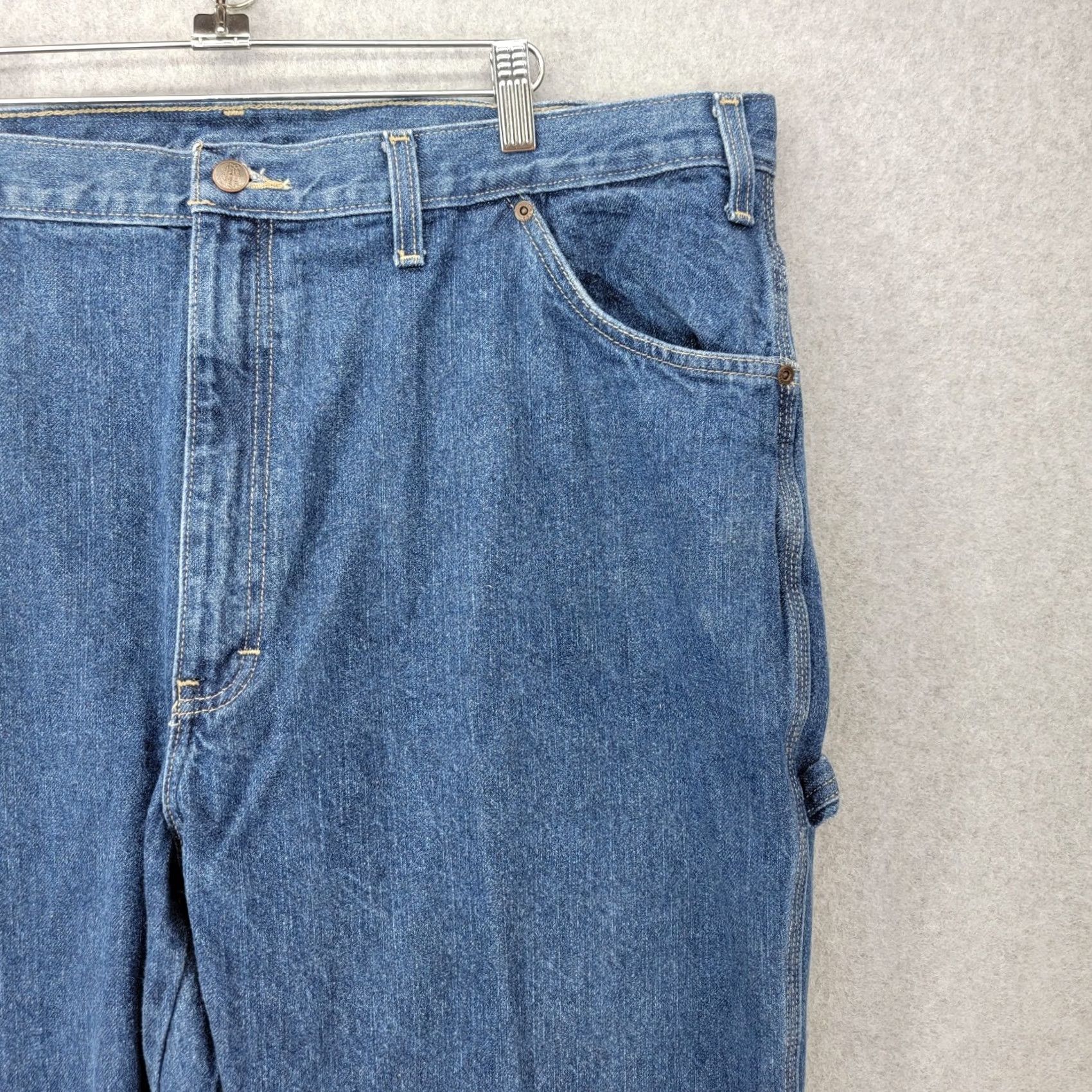 Dickies Dickies Jeans Mens 44x32 Blue Denim Carpenter Work Wear Cotton Adult Gorp Core Jeans Size US 44 / EU 60 - 3 Thumbnail