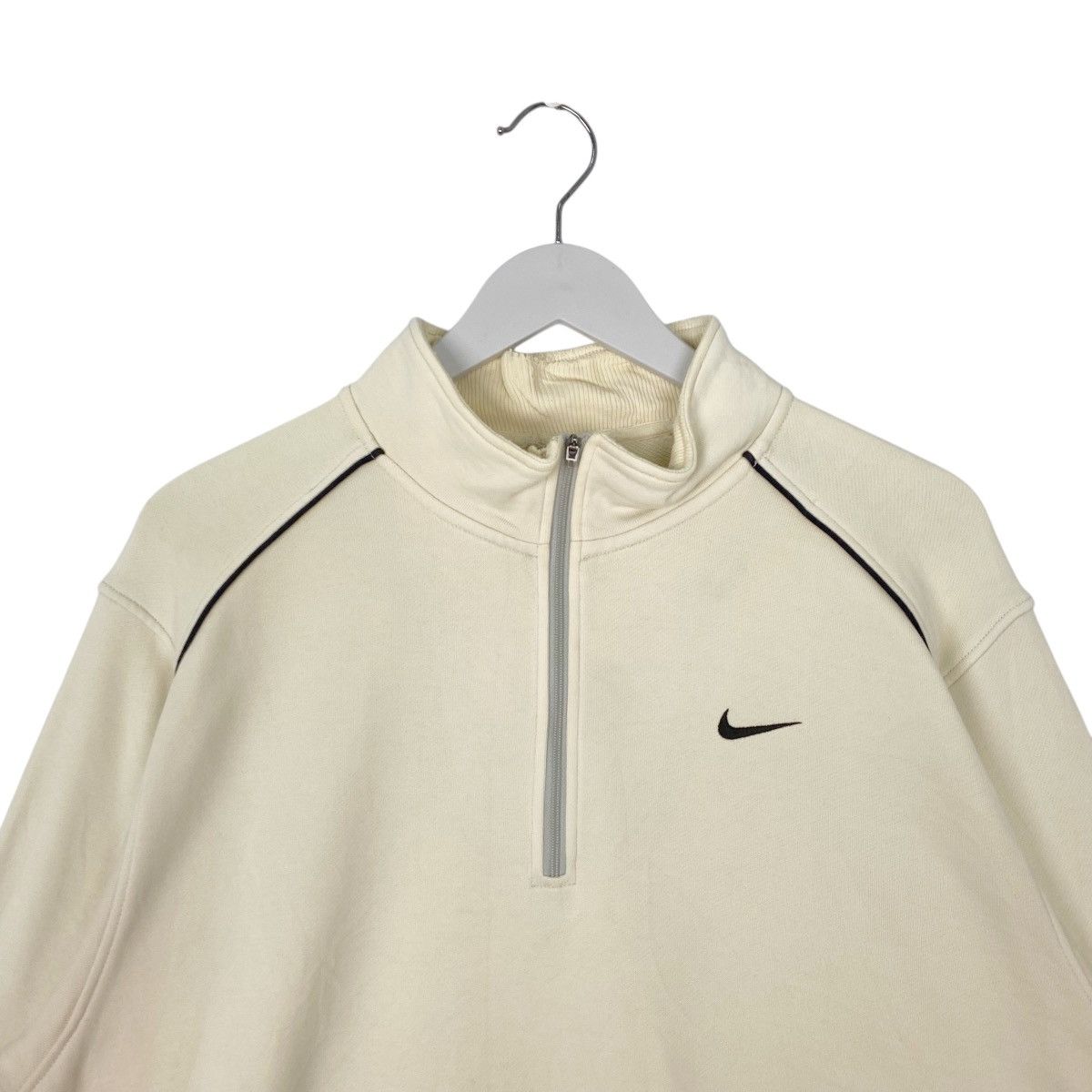 Vintage Vintage Nike Half Zipper Sweatshirt Beige Small Logo Size M Size US M / EU 48-50 / 2 - 4 Thumbnail