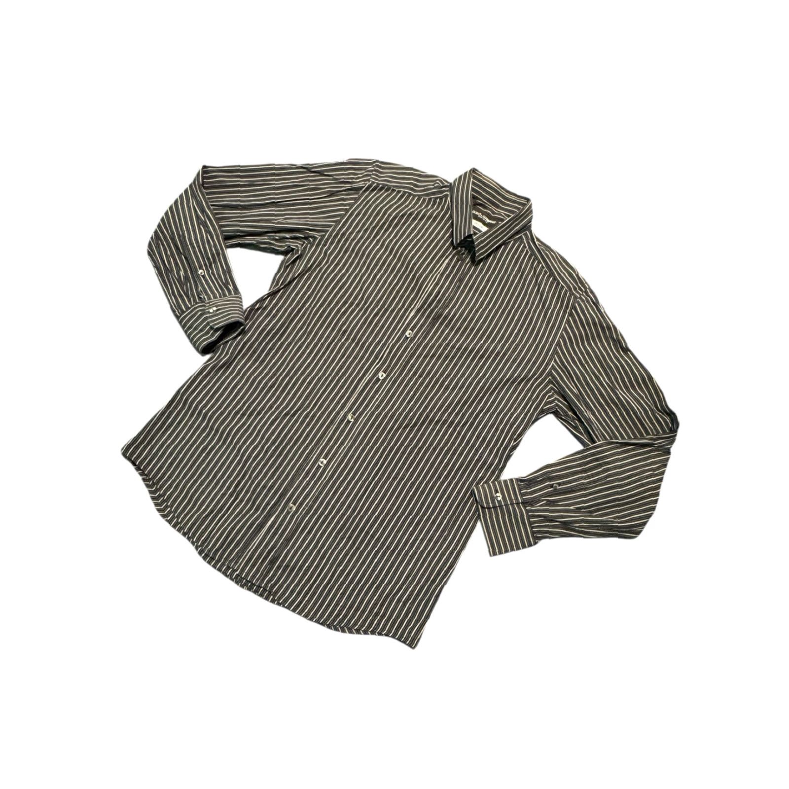 Dolce & Gabbana Dolce&Gabbana Dress Shirt Slim Fit 16.5 42 Black Pinstripe Men’s Italy Button-Down Size 46R - 4 Thumbnail
