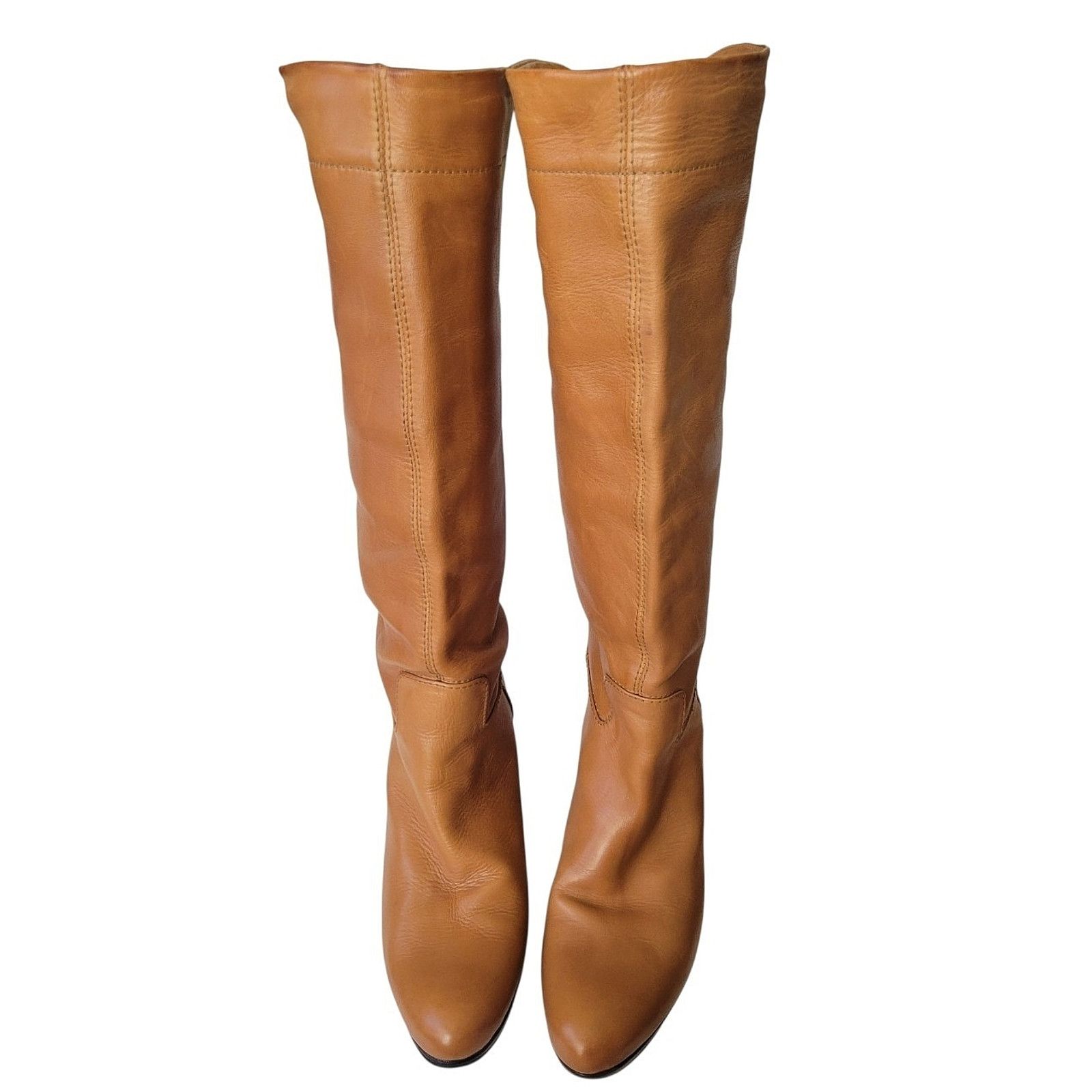 Massimo Dutti Massimo Dutti Knee High Leather Women Boots Brown Size US 9 Size US 9 / IT 39 - 1 Thumbnail