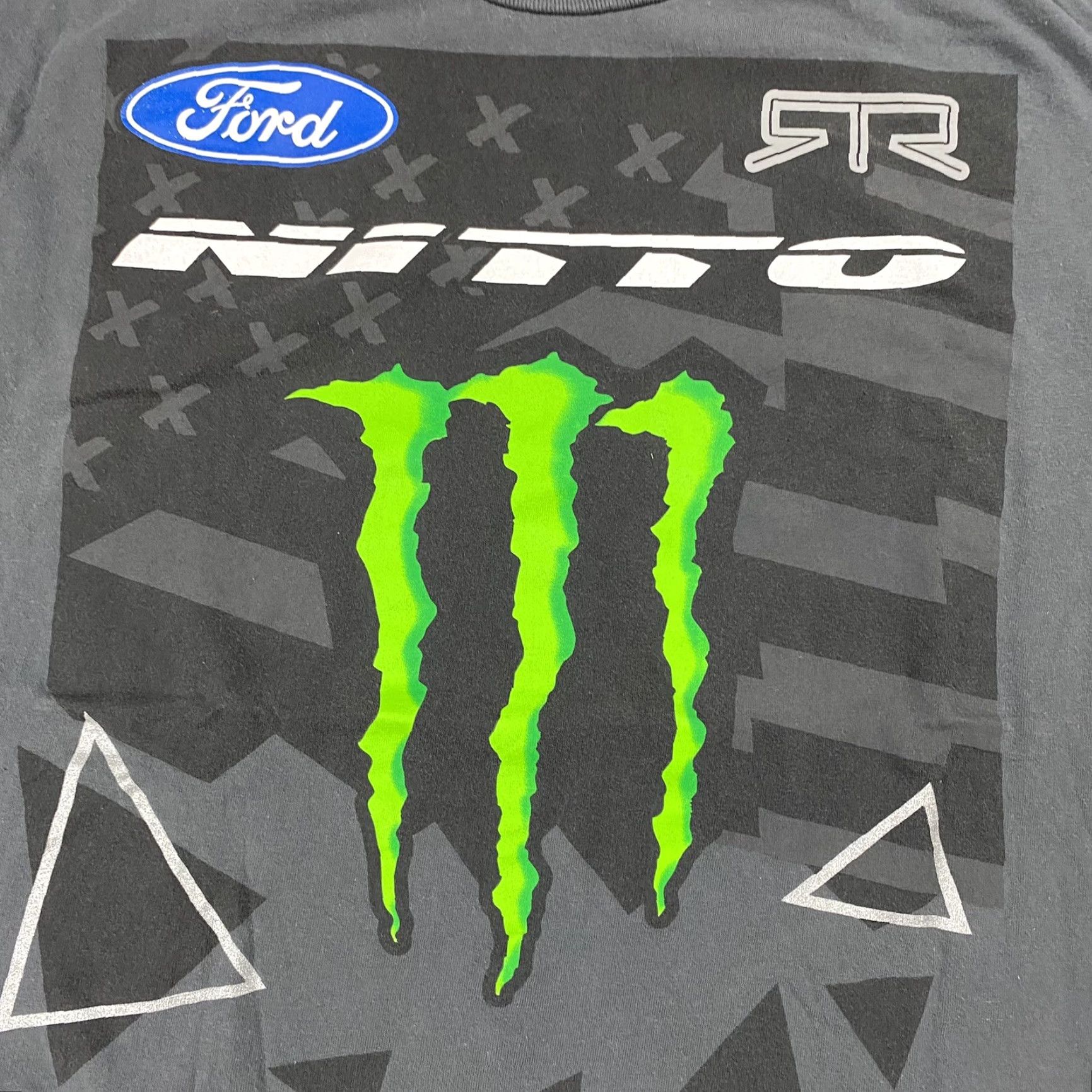 Ford Vaughn Gittin Jr. Drift Champ Monster Energy Ford RTR Mens Grey M Nitto T-Shirt Size US M / EU 48-50 / 2 - 2 Thumbnail