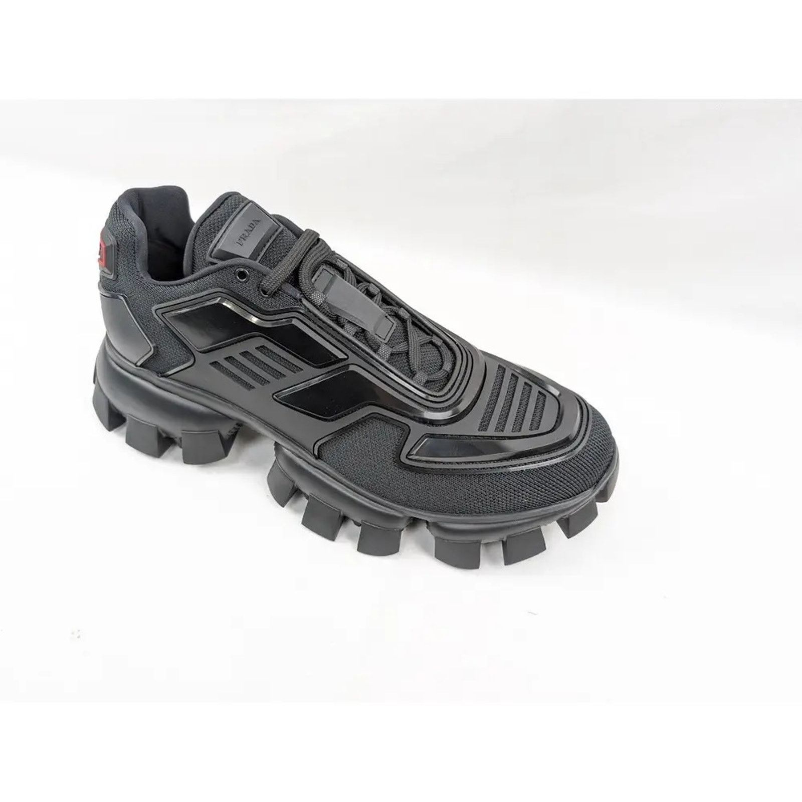 Prada o1rshd1 Cloudbust Thunder Rubber Knit Sneakers in Nero Size US 11 / EU 44 - 2 Thumbnail