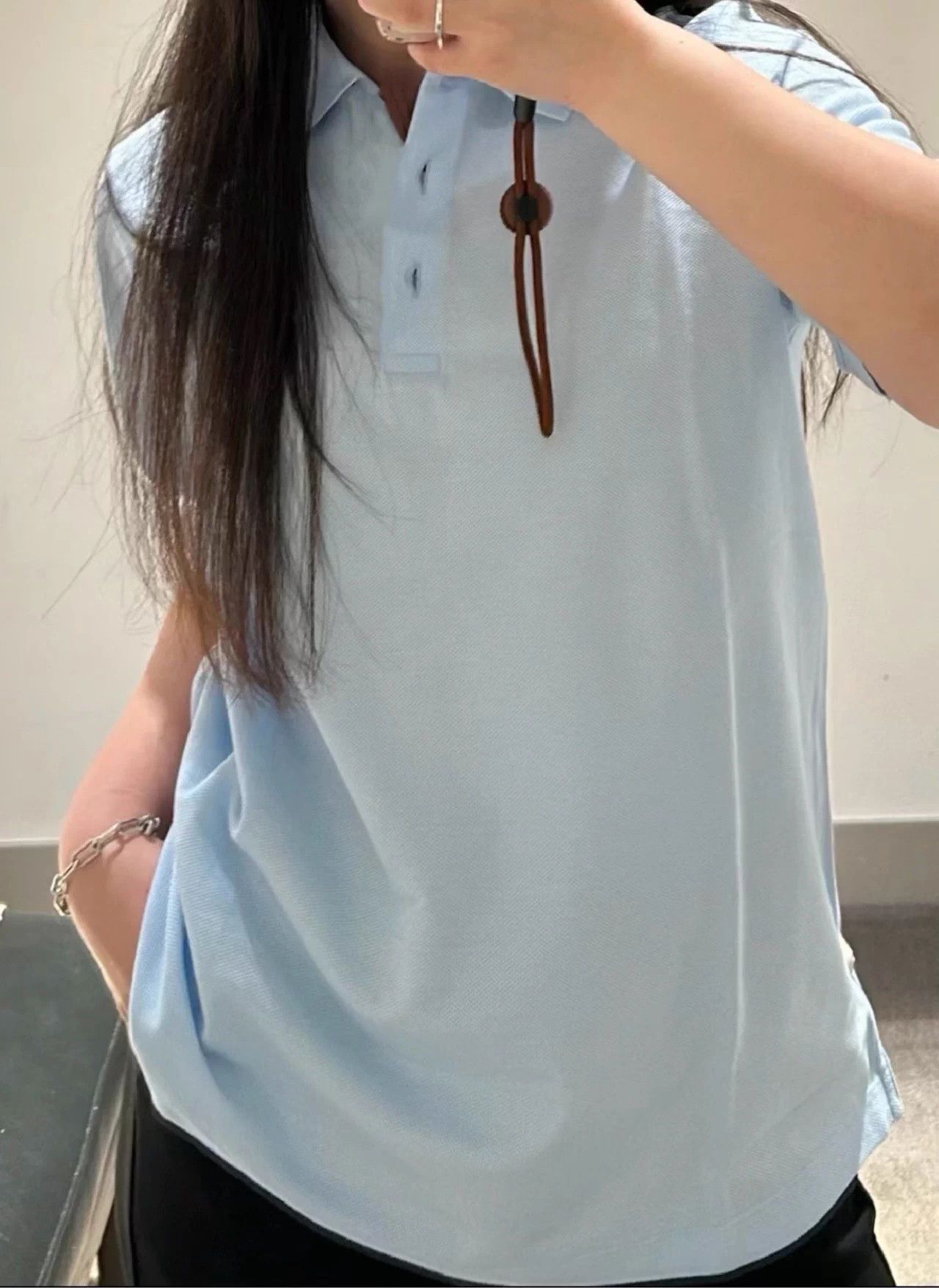 Prada Prada Sky Blue Tri Logo Polo S Unisex Size US S / EU 44-46 / 1 - 7 Thumbnail
