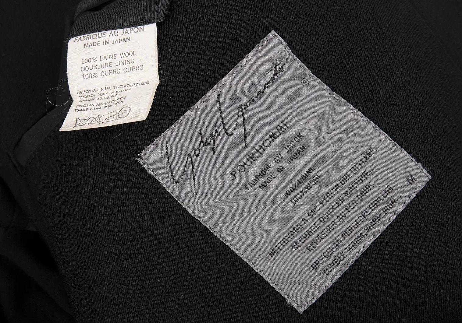 Yohji Yamamoto Yohji Yamamoto Wool Gabardine Jacket Black M Size US M / EU 48-50 / 2 - 18 Thumbnail