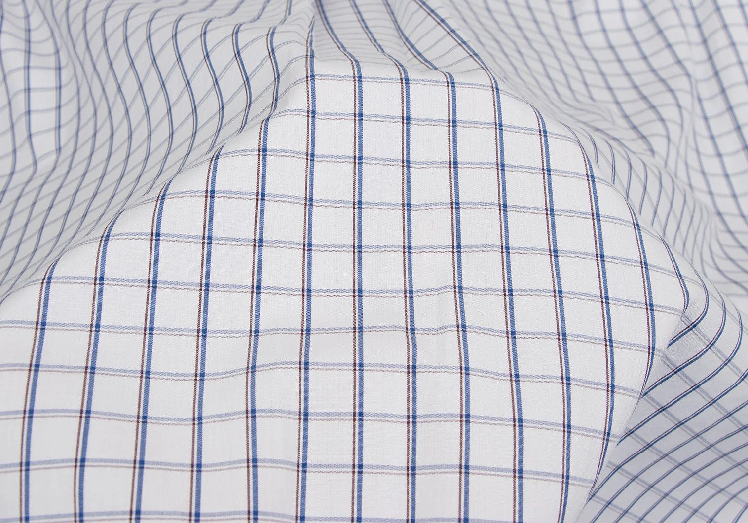 Junya Watanabe Patch Design Round Hem Check Button-Down Shirt White/Navy XS Size US XS / EU 42 / 0 - 17 Thumbnail