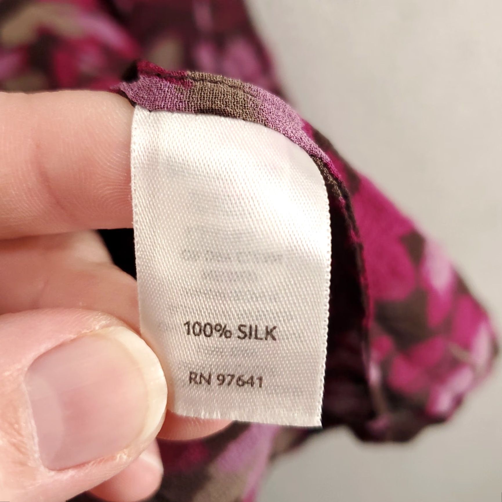 J. Jill J. Jill Silk Top Blouse Women 3X Purple Floral Sheer Balloon Sleeve Scoop Neck Pullover Bohemian Womens Size XXL / US 16-18 / IT 52-54 - 6 Thumbnail