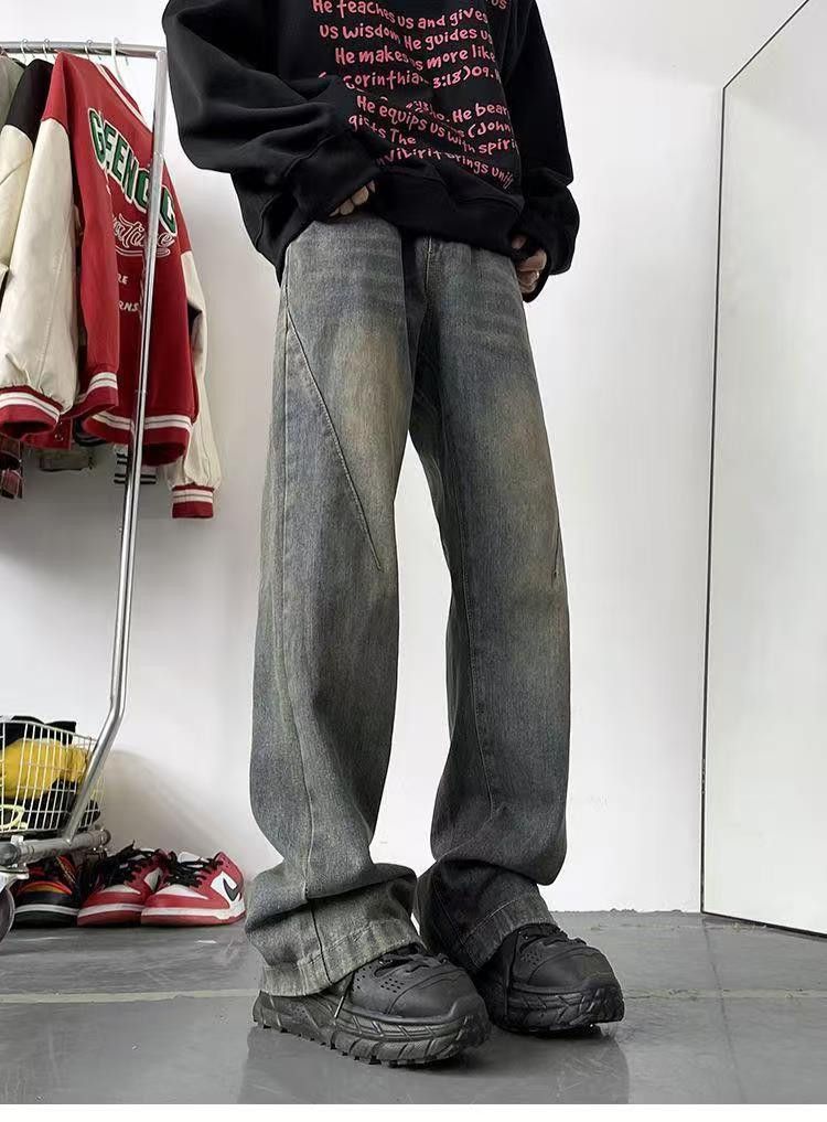 Japanese Brand × Jean American street washed distressed straight flared jeans Size US 32 / EU 48 - 3 Thumbnail