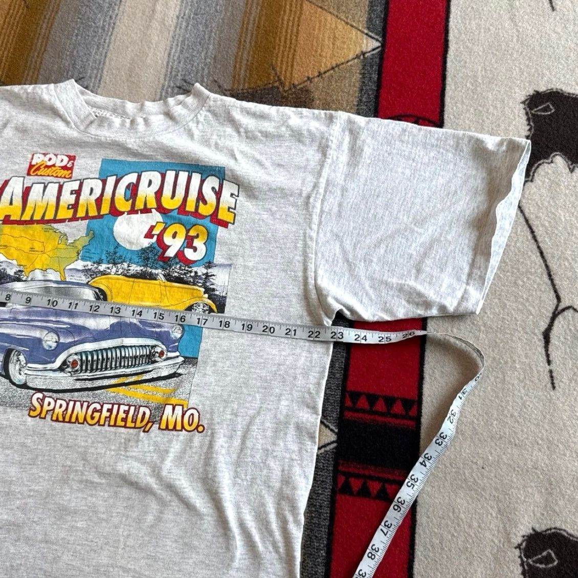 Vintage VINTAGE Americruise 1993 Springfield MO Hot Rod T-Shirt XL Made In USA Mens T-Shirt Gray 90s Cars Size XL Size US XL / EU 56 / 4 - 6 Thumbnail