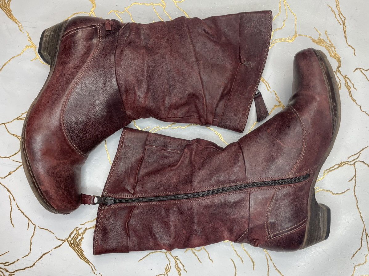 A.S.98 AS 98 Airstep Zipper Boho Biker Ankle Burgundy Boots EU 38 Size US 7.5 / IT 37.5 - 5 Thumbnail