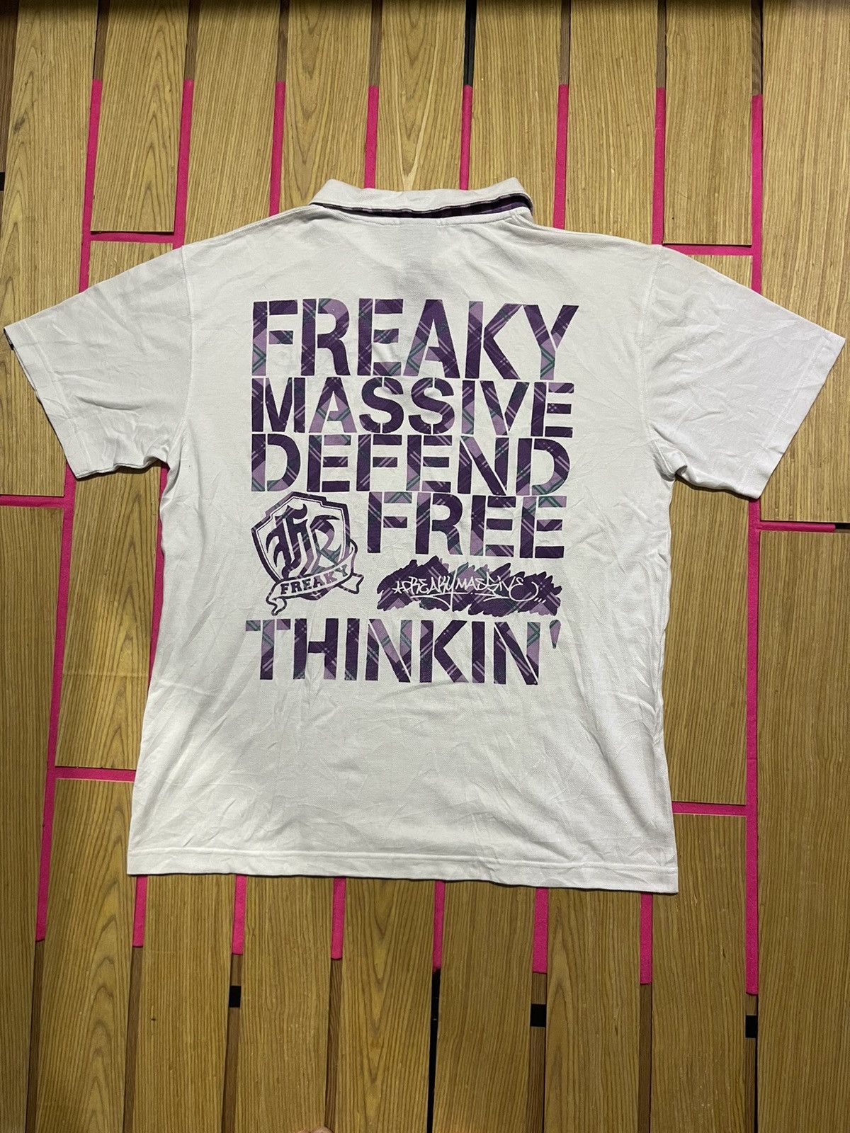 If Six Was Nine Y2K FREAKY MASSIVE short sleeve polo Size US XL / EU 56 / 4 - 1 Thumbnail
