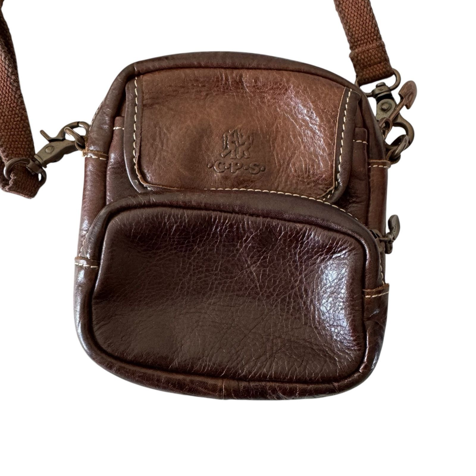 Other CPS Leather Mini Crossbody Convertible Belt Bag Purse Brown Size ONE SIZE - 2 Thumbnail