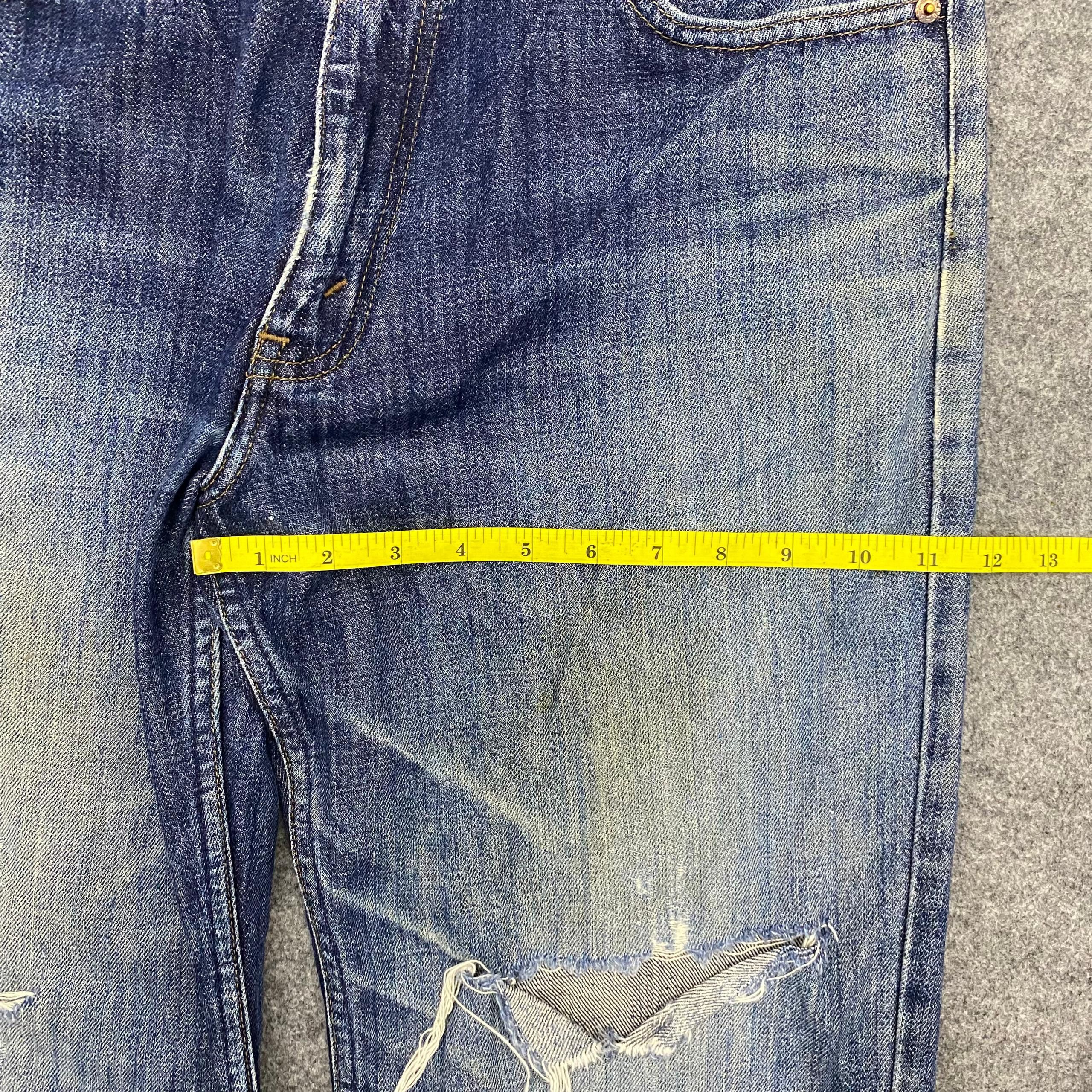 Japanese Brand 💥Vintage Levis 533 Distressed Denim Kurt Cobain Style Size US 34 / EU 50 - 6 Thumbnail