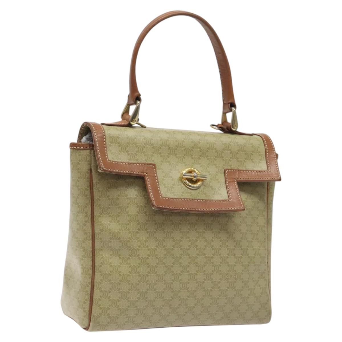 Celine CELINE Macadam Canvas Hand Bag Pvc Beige Gold Size ONE SIZE - 1 Thumbnail