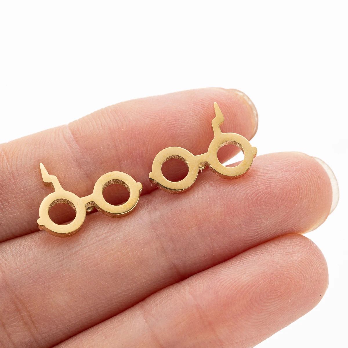Jewelry Mini Glasses Stud Earrings Charm Earring Gift Size ONE SIZE - 1 Preview