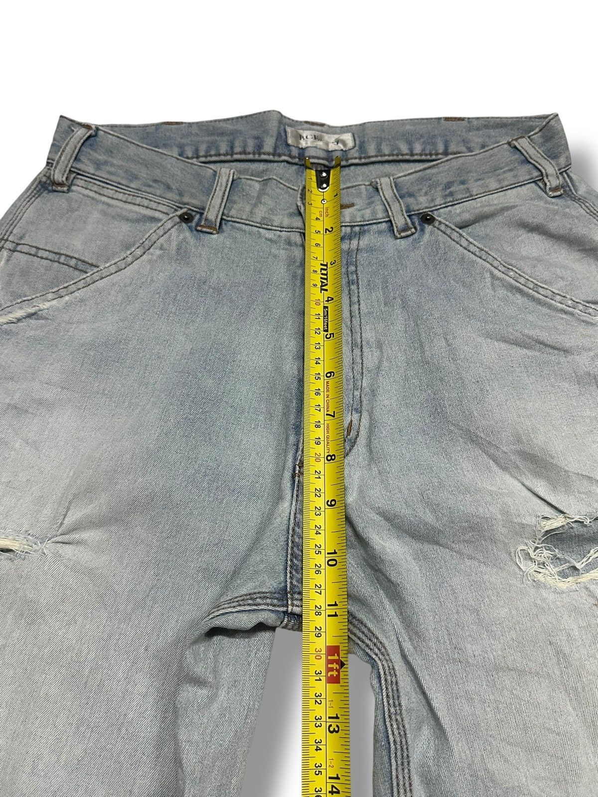 Japanese Brand BC Factory Distressed Baggy Loose Style With Faded Wash Size US 30 / EU 46 - 15 Thumbnail
