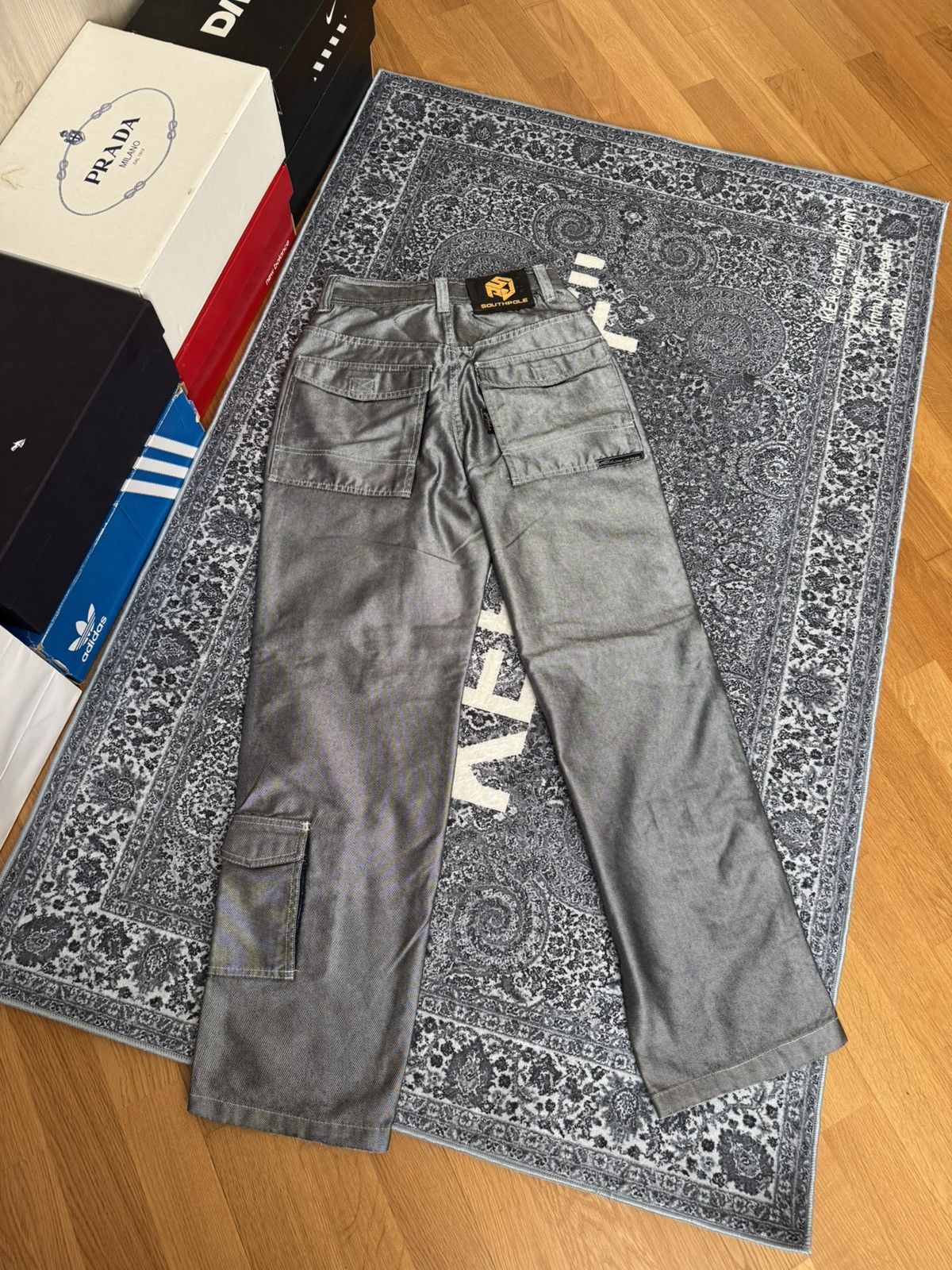 Southpole Southpole Y2K Grey Cargo Pants – Size 28 Size US 28 / EU 44 - 2 Thumbnail