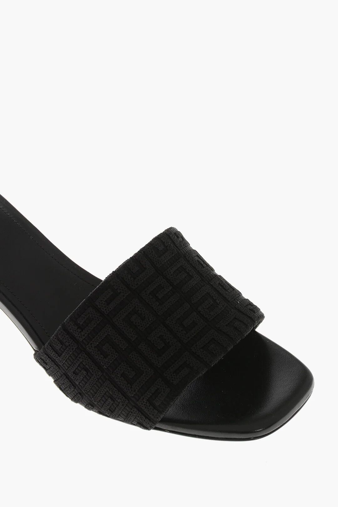 Givenchy og1mm0326 Open-Toe Jacquard Fabric Mules in Black Size US 7 / IT 37 - 4 Thumbnail