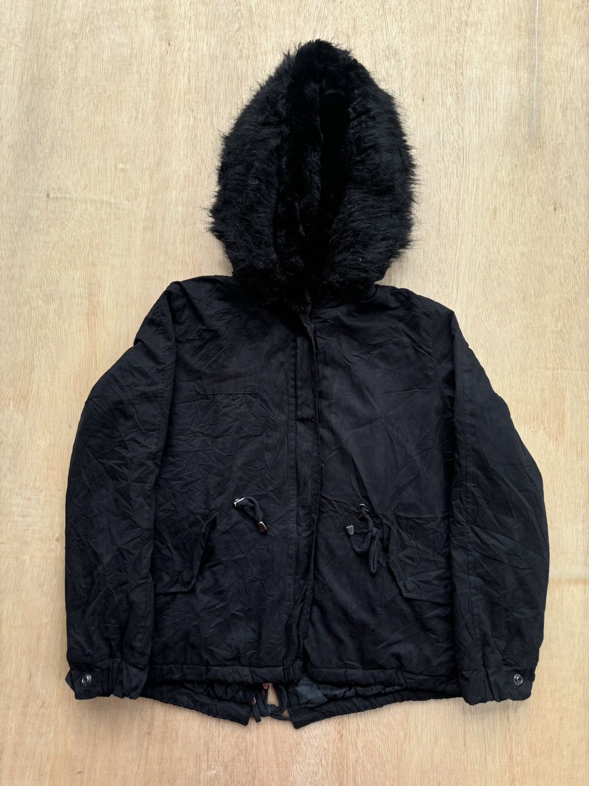 If Six Was Nine × Japanese Brand × Le Grande Bleu (L.G.B.) Fur Jacket Zara Woman Black Ifsixwasnine Lgb Style Size M / US 6-8 / IT 42-44 - 1 Thumbnail