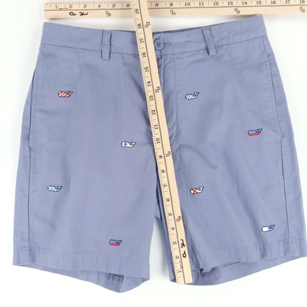 Vineyard Vines Vineyard Vines Embroidered Flags Cotton Canvas Chino Shorts Blue Men's 30 Size US 30 / EU 46 - 3 Thumbnail