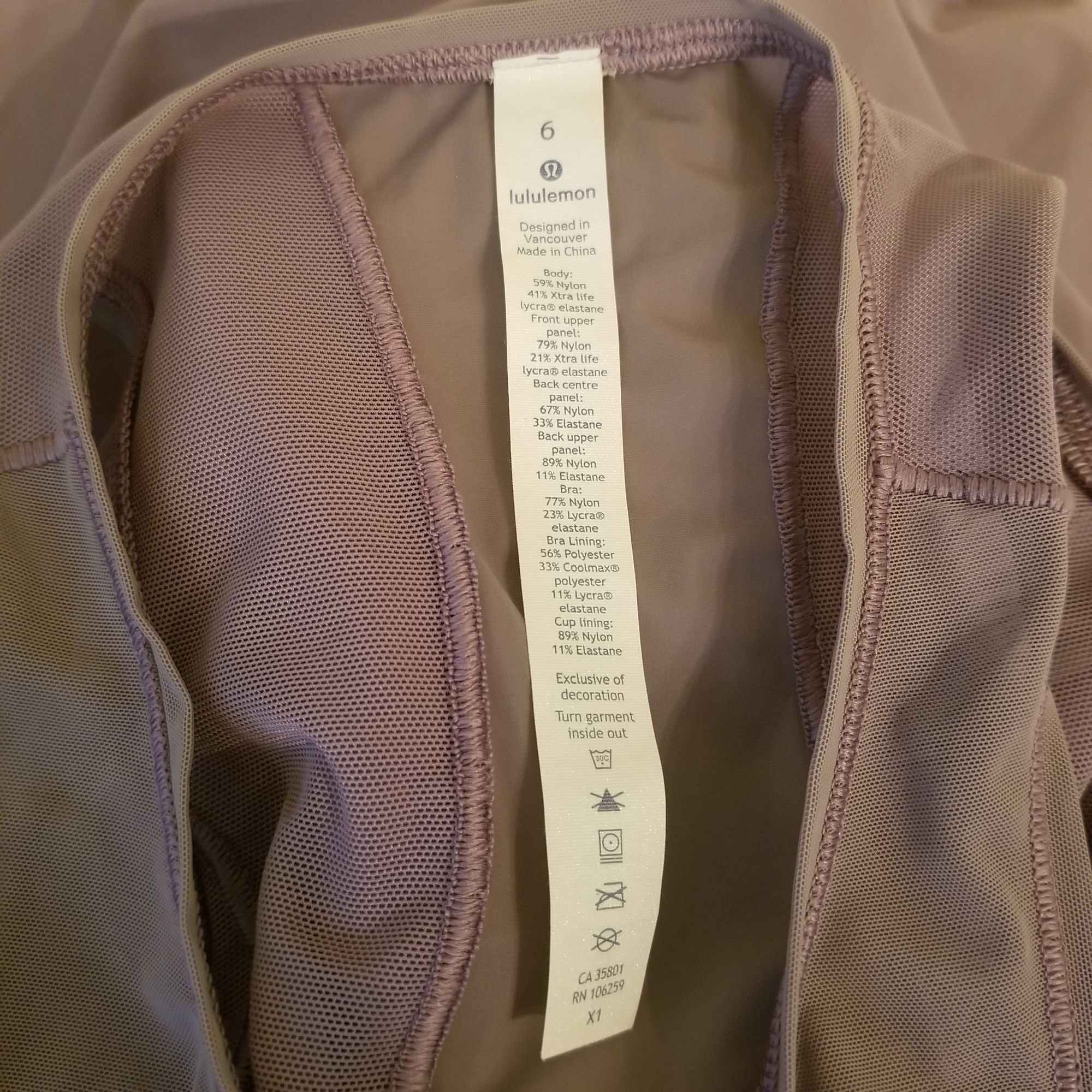 Lululemon Lululemon Lavender Tank Top Attached Bra 6 FRESH in MESH Ath Size M / US 6-8 / IT 42-44 - 9 Thumbnail