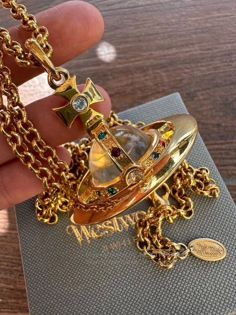 Vivienne Westwood Vivienne Westwood Saturn Large Necklace. Size ONE SIZE - 7 Thumbnail