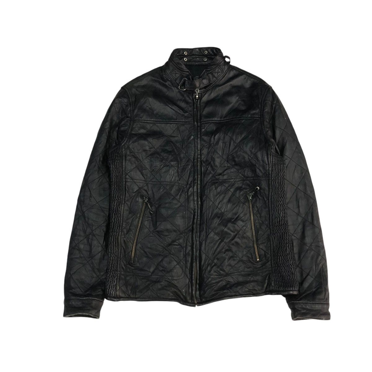 Japanese Brand 🔥VINTAGE BIKER LEATHER JACKET MALE & CO 14th ADDICTION Size US M / EU 48-50 / 2 - 1 Thumbnail