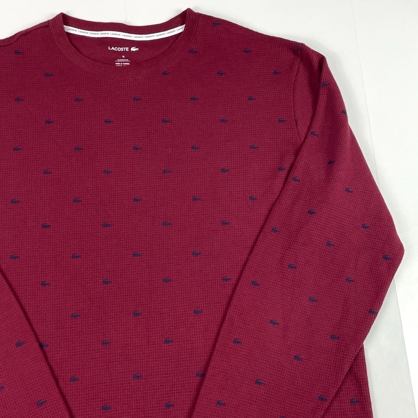 Lacoste Lacoste Red Thermal Long Sleeve Shirt Mens Extra Large Size US XL / EU 56 / 4 - 3 Thumbnail