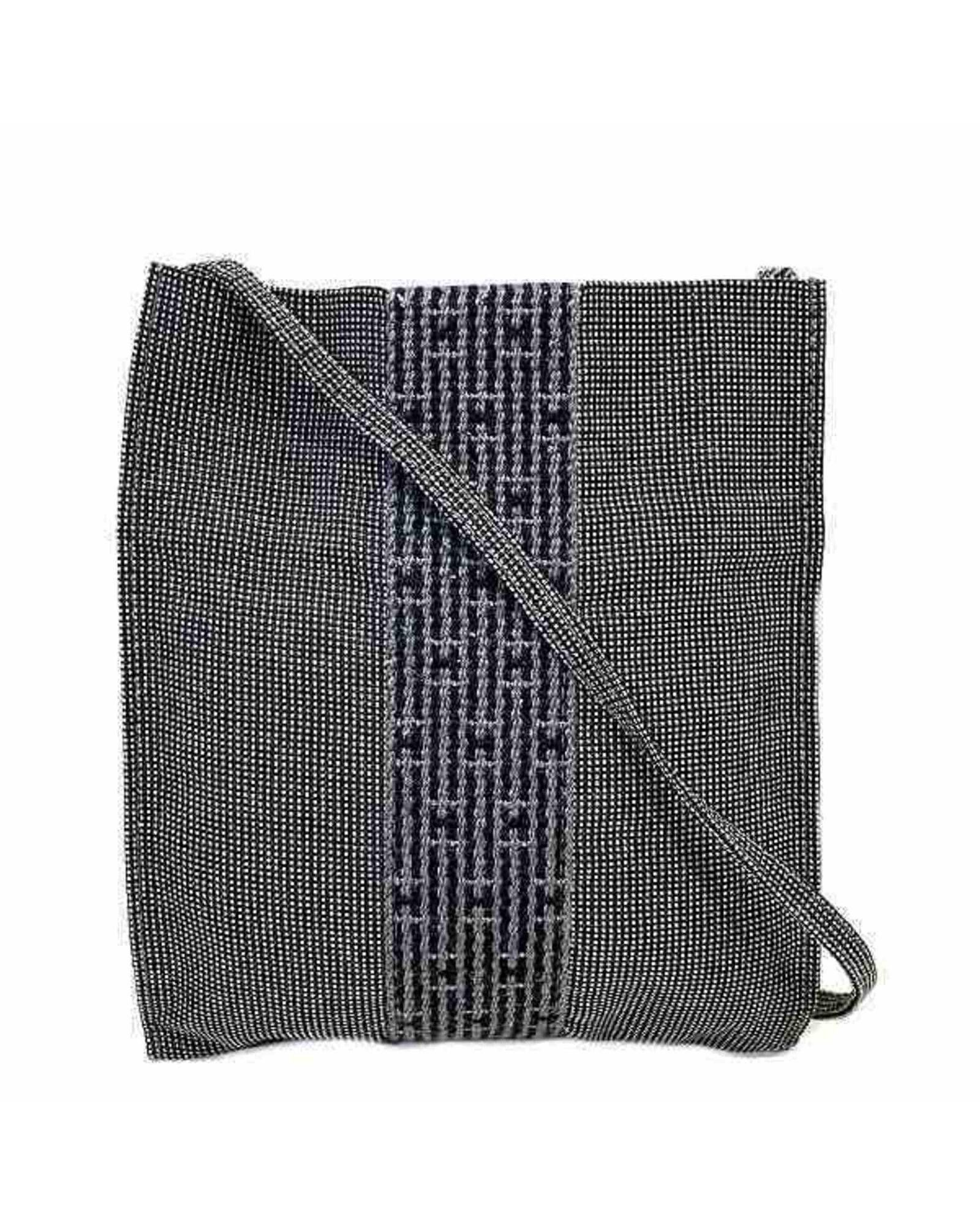 image of Hermes Gray Canvas Shoulder Bag in Grey, Women's