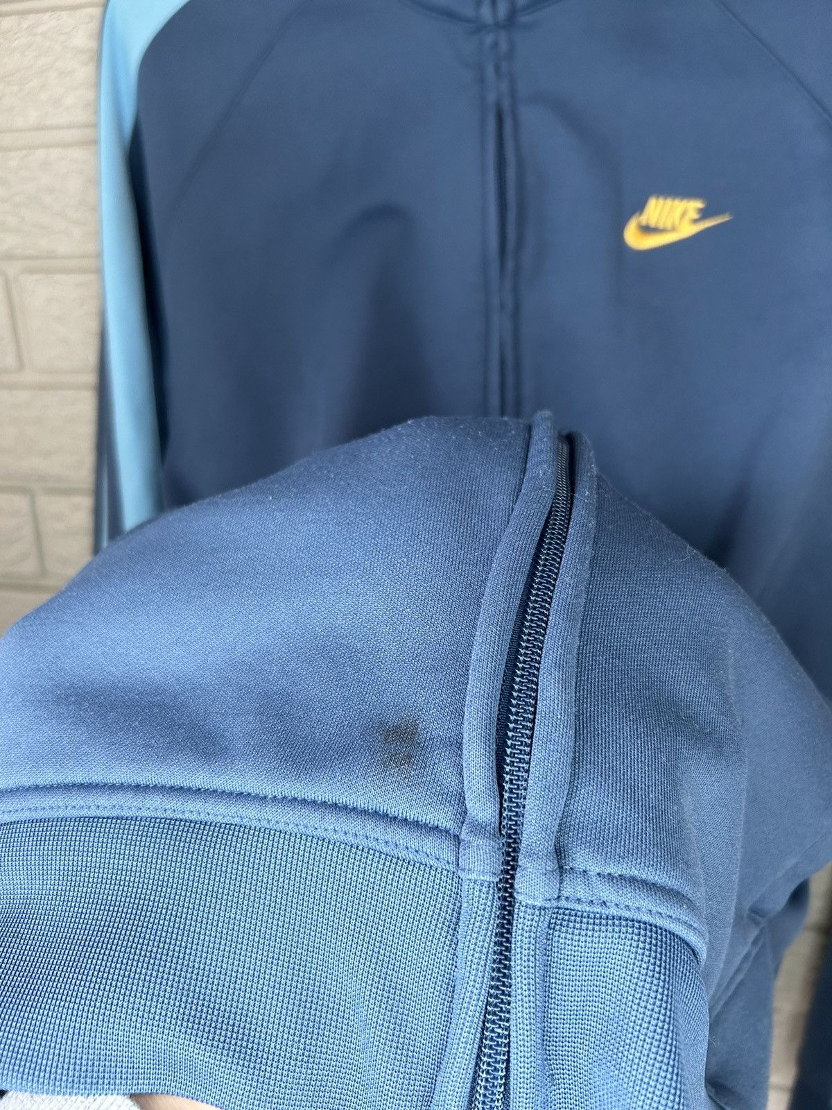 Nike × Vintage Vintage Nike Zip Up Two Tone Track Jacket Size US XL / EU 56 / 4 - 5 Thumbnail